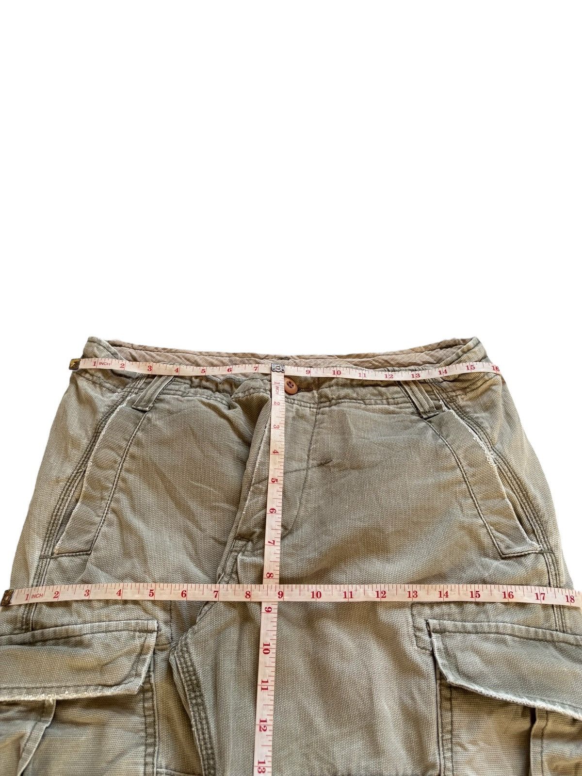 JNCO × Japanese Brand Vintage Japanese Brand Green Cargo Loose Baggy Jeans Size US 31 - 12 Thumbnail