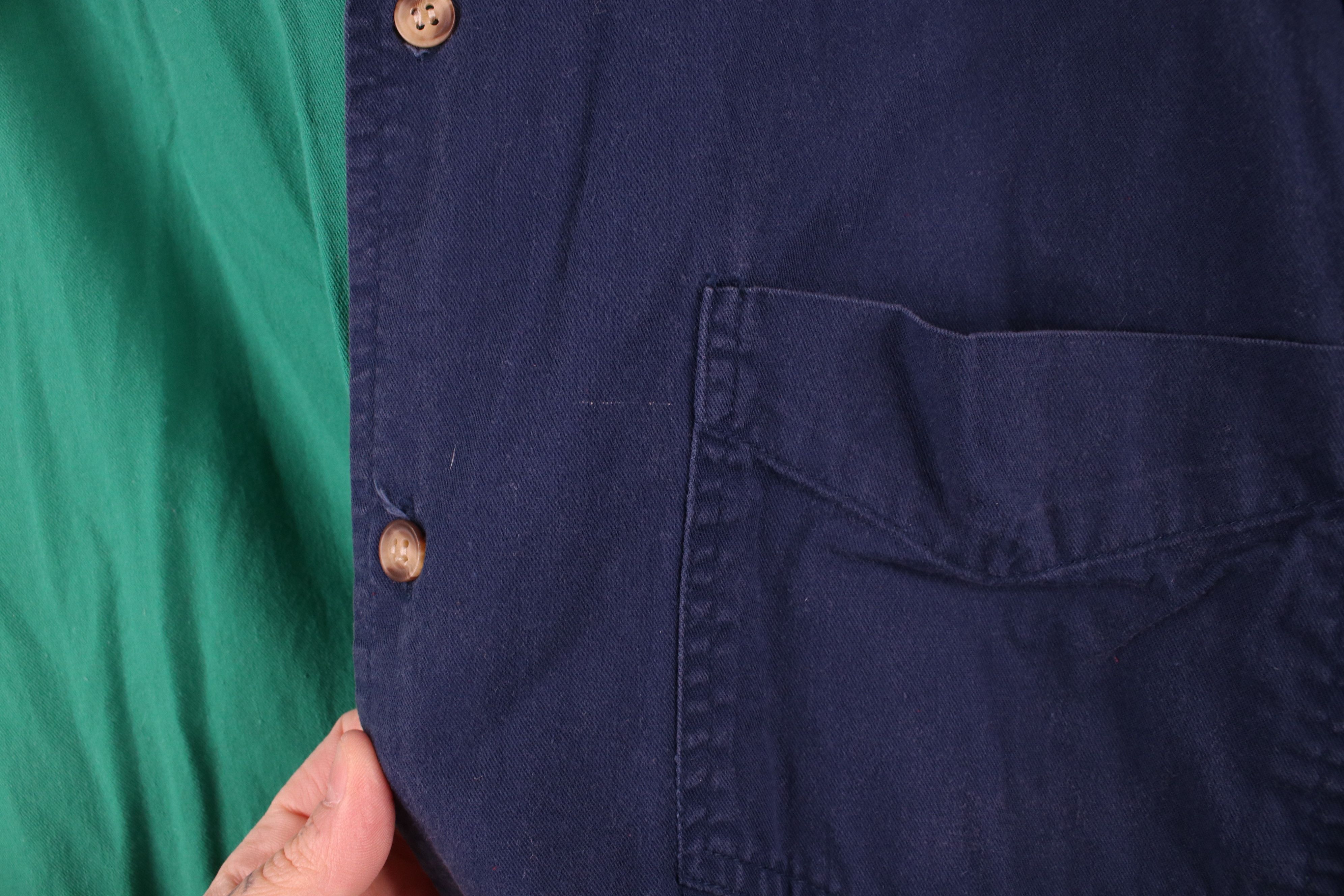 Vintage Vintage 90s Streetwear Block Short Sleeve Button Down Shirt Size US XL / EU 56 / 4 - 5 Thumbnail