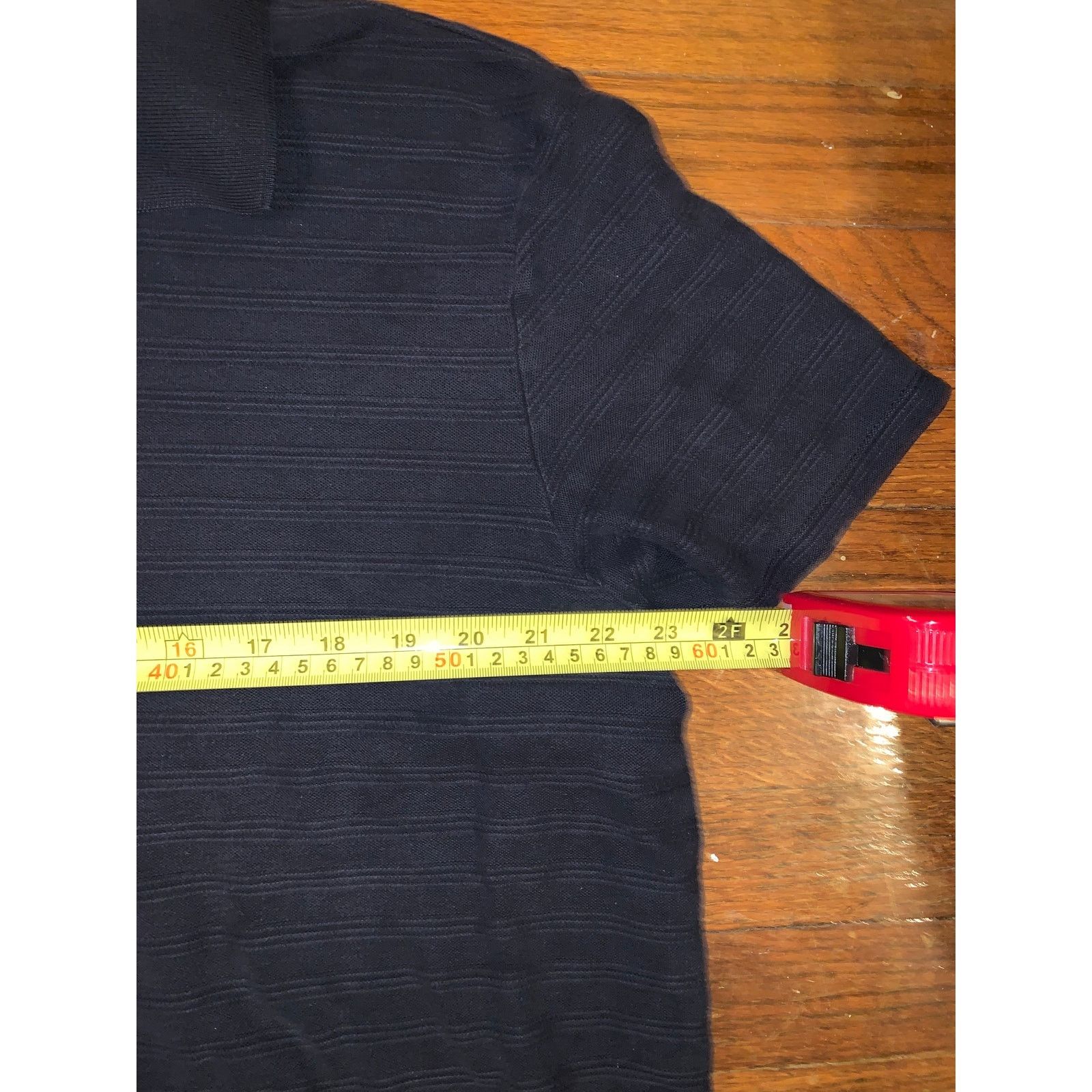 Calvin Klein Calvin Klein Slim Fit Polo Shirt Black Embossed Fabric Mens Size US L / EU 52-54 / 3 - 8 Thumbnail