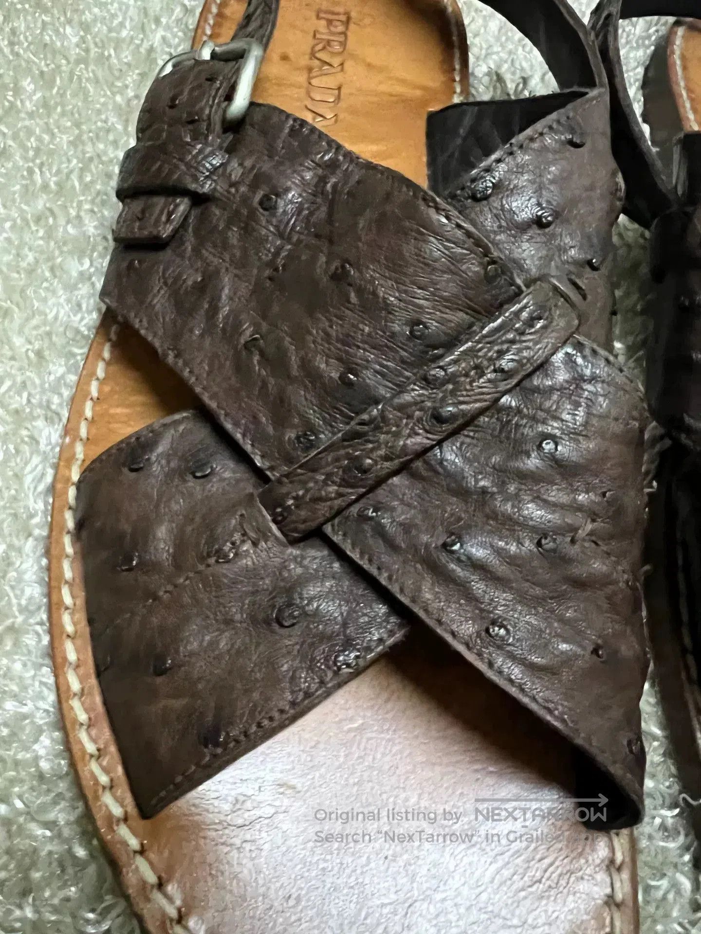 Prada Prada Men's Leather Sandal Slipper. Size US 10 / EU 43 - 3 Thumbnail
