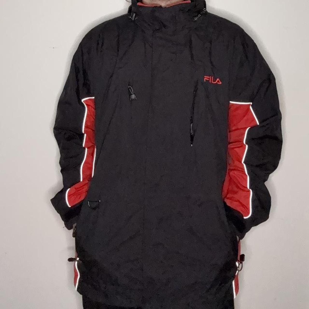 Fila Vintage FILA Snow Ski Red Black Striped Hooded Jacket Size US L / EU 52-54 / 3 - 1 Thumbnail