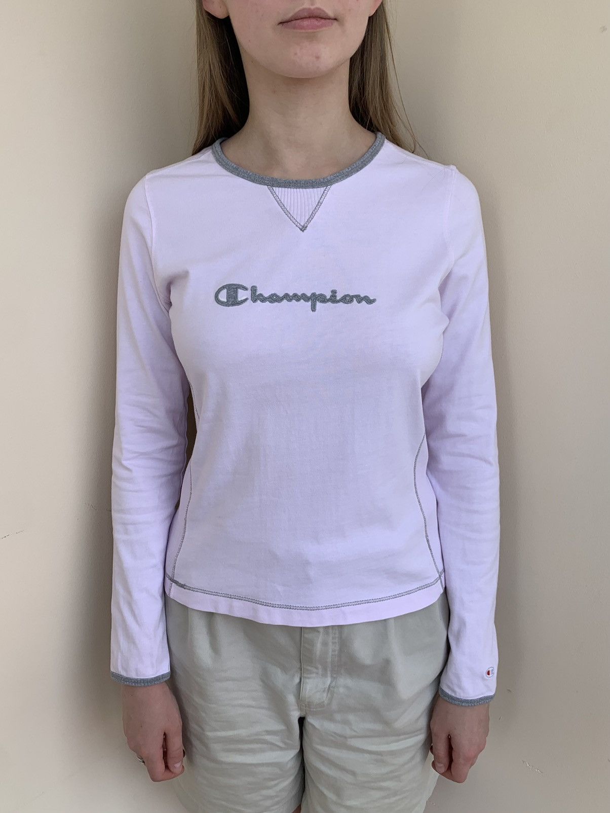 Champion Champion Heritage Classics Big Logo Long Sleeve T-Shirt Y2K Size M / US 6-8 / IT 42-44 - 3 Thumbnail