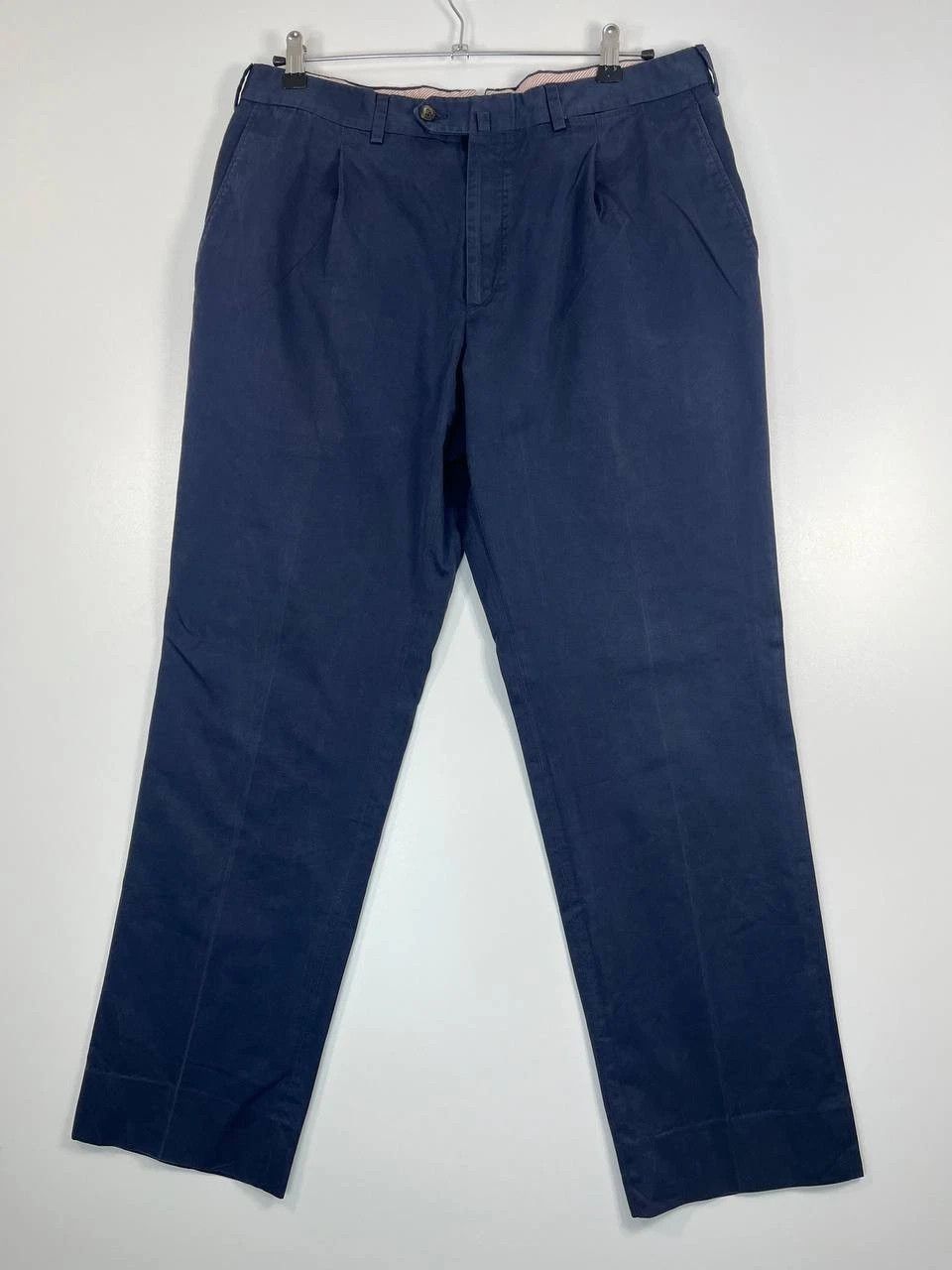 Loro Piana Loro Piana Mens Cotton Trousers Navy Made In Italy Size 54 Size US 38 / EU 54 - 1 Thumbnail