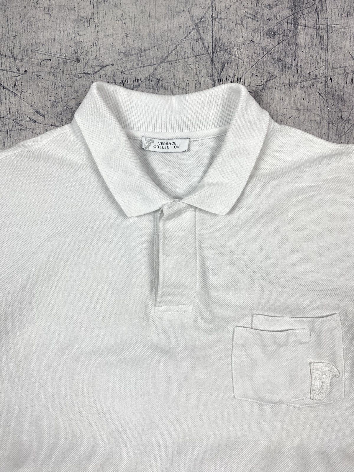 Versace Versace Collection Polo Shirt White Medusa Logo Embroidered Size US L / EU 52-54 / 3 - 5 Thumbnail