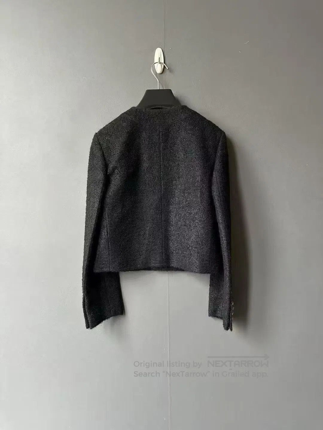 Celine CELINE Black and Gold Mohair Tweed Jacket| Size XXS / US 00 / IT 34 - 2 Thumbnail