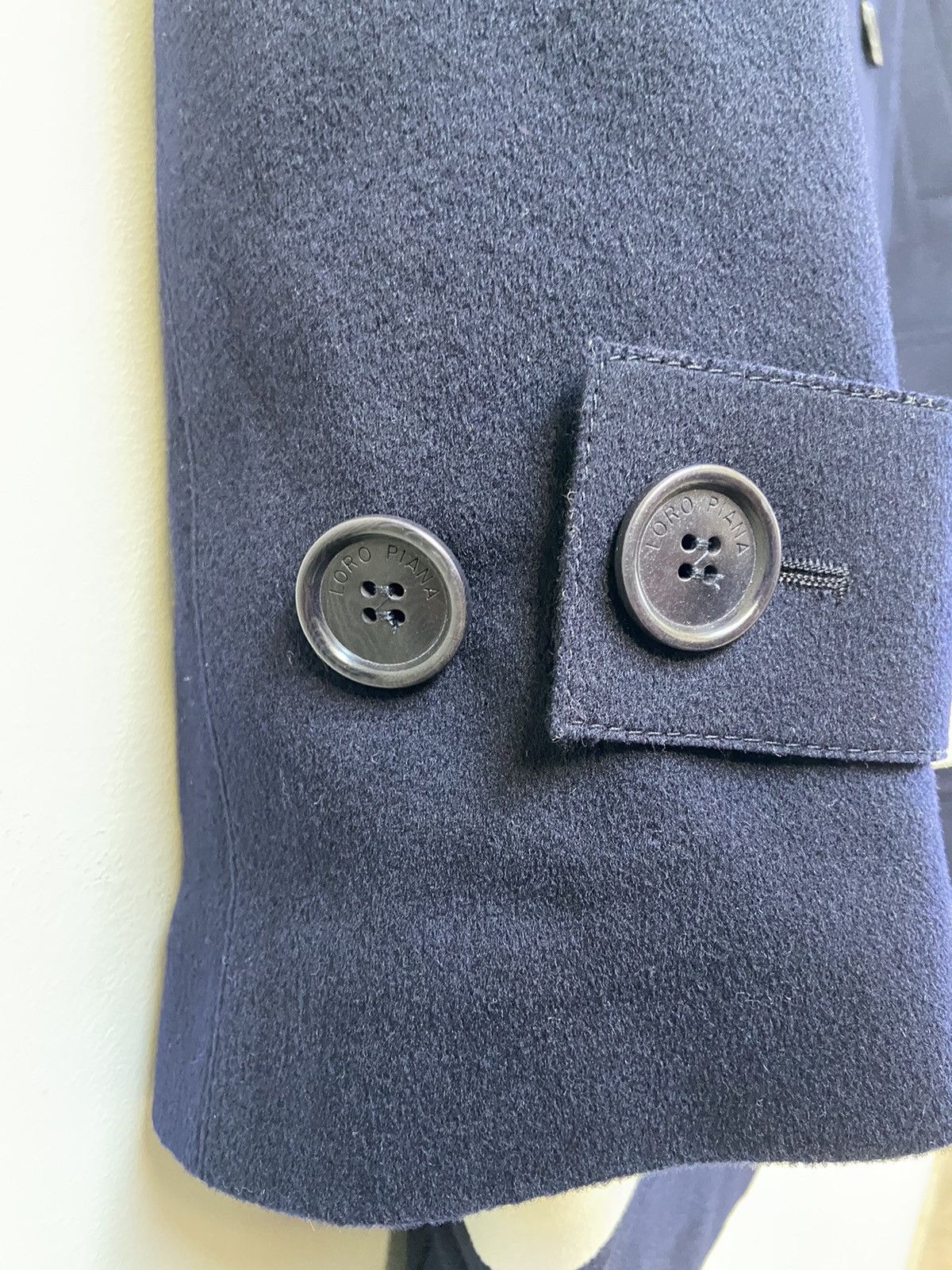 Loro Piana Loro Piana Double Breasted Felt Coat Dark Blue Size M / US 6-8 / IT 42-44 - 3 Thumbnail