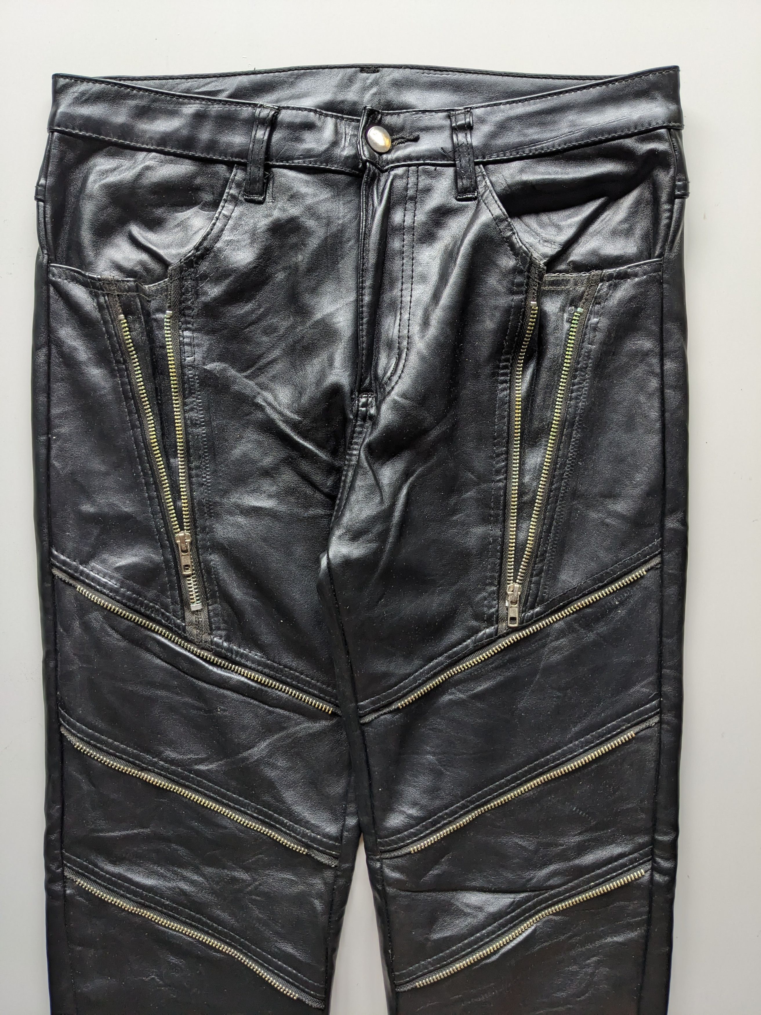 Designer × Leather × Rockstar Games Japanese brand rock star leather pants Size US 32 / EU 48 - 4 Thumbnail