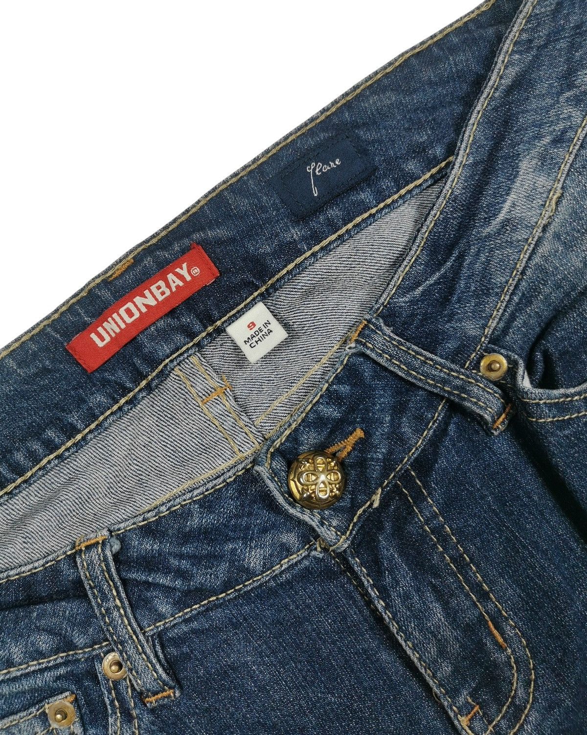 UNIONBAY Unionbay Slim Thigh Flare Legs Distressed Jeans Size 30" / US 8 / IT 44 - 11 Thumbnail