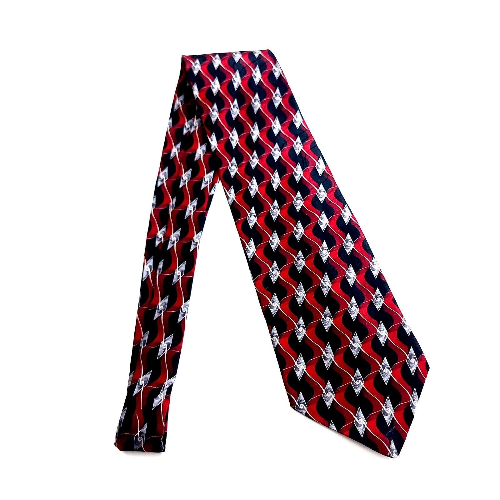 Puritan Puritan Black Red Abstract Geometric Jacquard Print Short Wi Size ONE SIZE - 6 Thumbnail