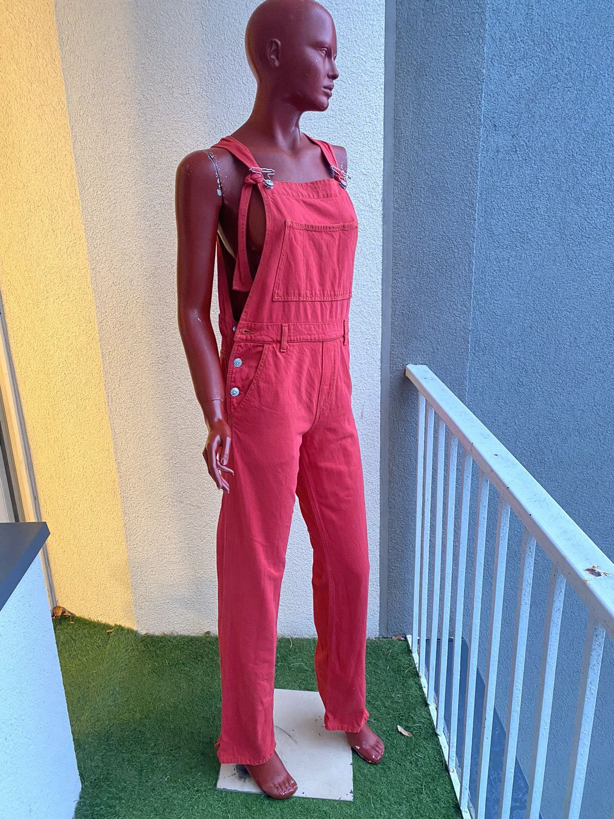 Ganni Ganni Women's Red Dungarees-overalls Size 24" / US 00 / IT 34 - 1 Thumbnail