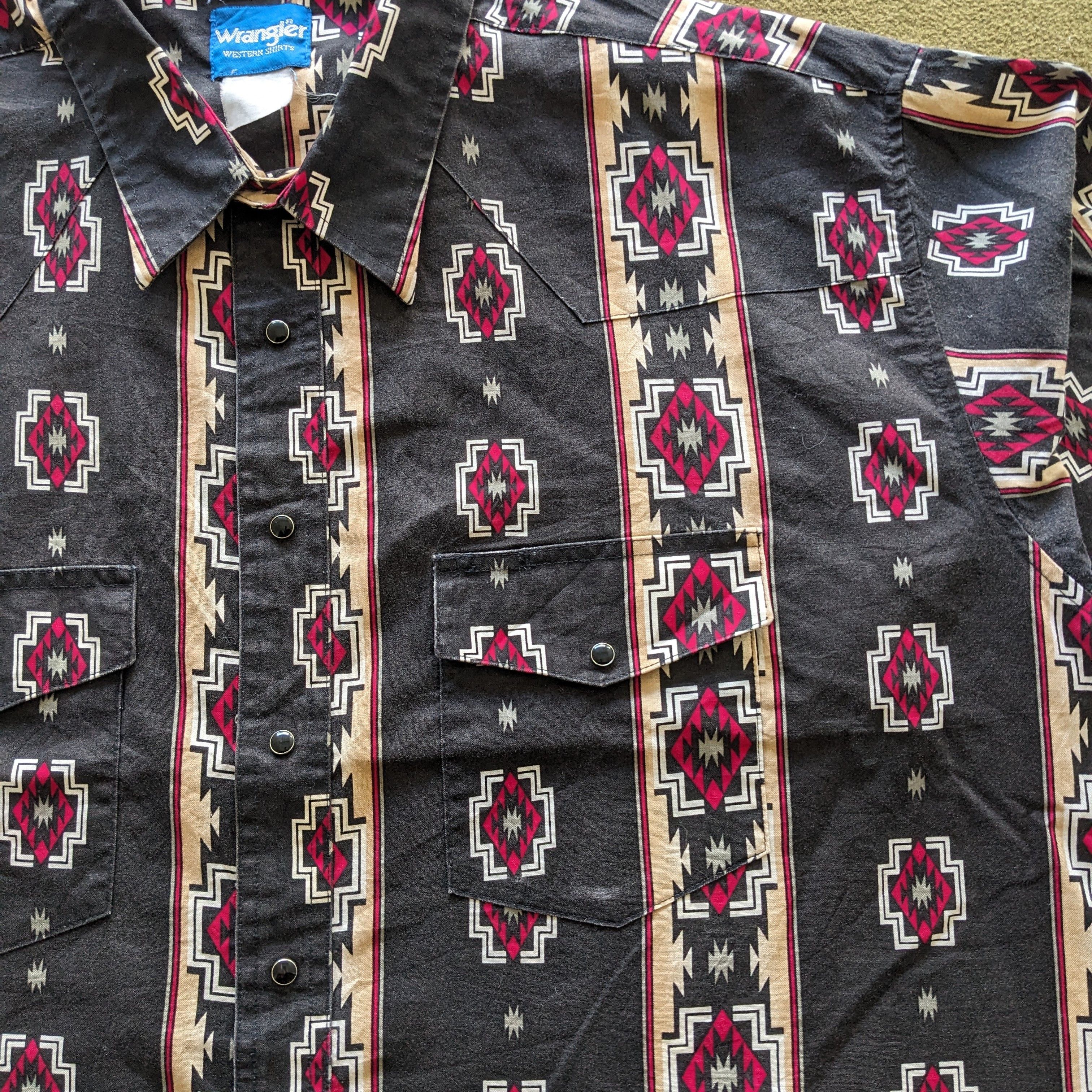 Wrangler Vintage WRANGLER Retro Style Button Up Shirts Size US XXL / EU 58 / 5 - 2 Thumbnail