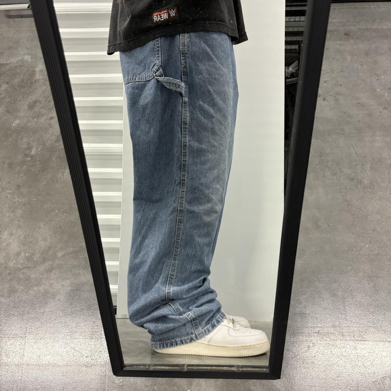 Vintage Crazy Vintage Y2K/2000s Baggy Carpenter Workwear Style Medium Wash Denim Jeans! Size US 40 / EU 56 - 2 Thumbnail