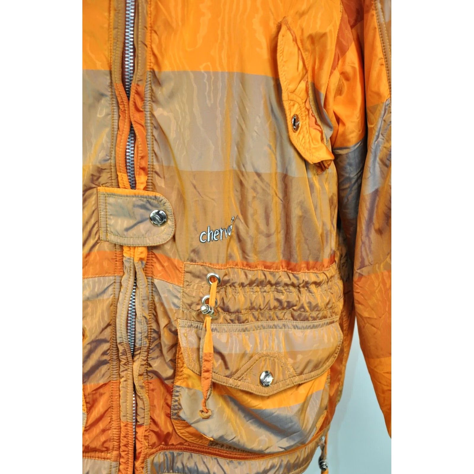 Vintage Chervo Jacket Women Ski Jacket, Size 44, Orange, 70% Polyamide 30% Polyester, Zip Closure, Regular, Vintage: No, Solid Pattern, Made in Italy Size M / US 6-8 / IT 42-44 - 4 Thumbnail