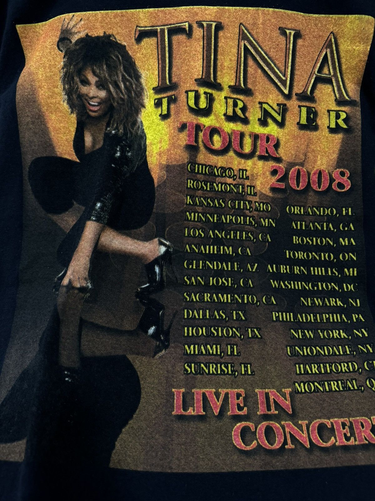 Band Tees Vintage Tina Turner 2008 Tour Short Sleeve Tee Size US L / EU 52-54 / 3 - 5 Thumbnail