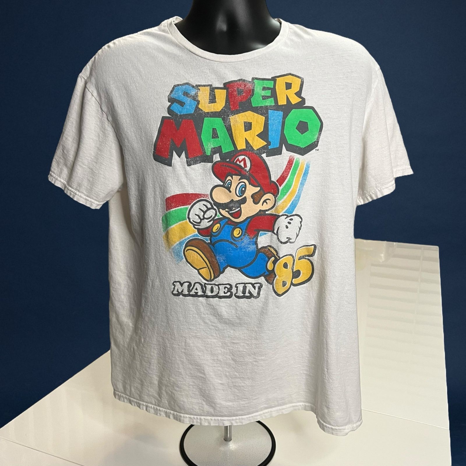 Nintendo Super Mario “Made in ’85” White T-Shirt XL Official Nintendo Size US XL / EU 56 / 4 - 1 Thumbnail