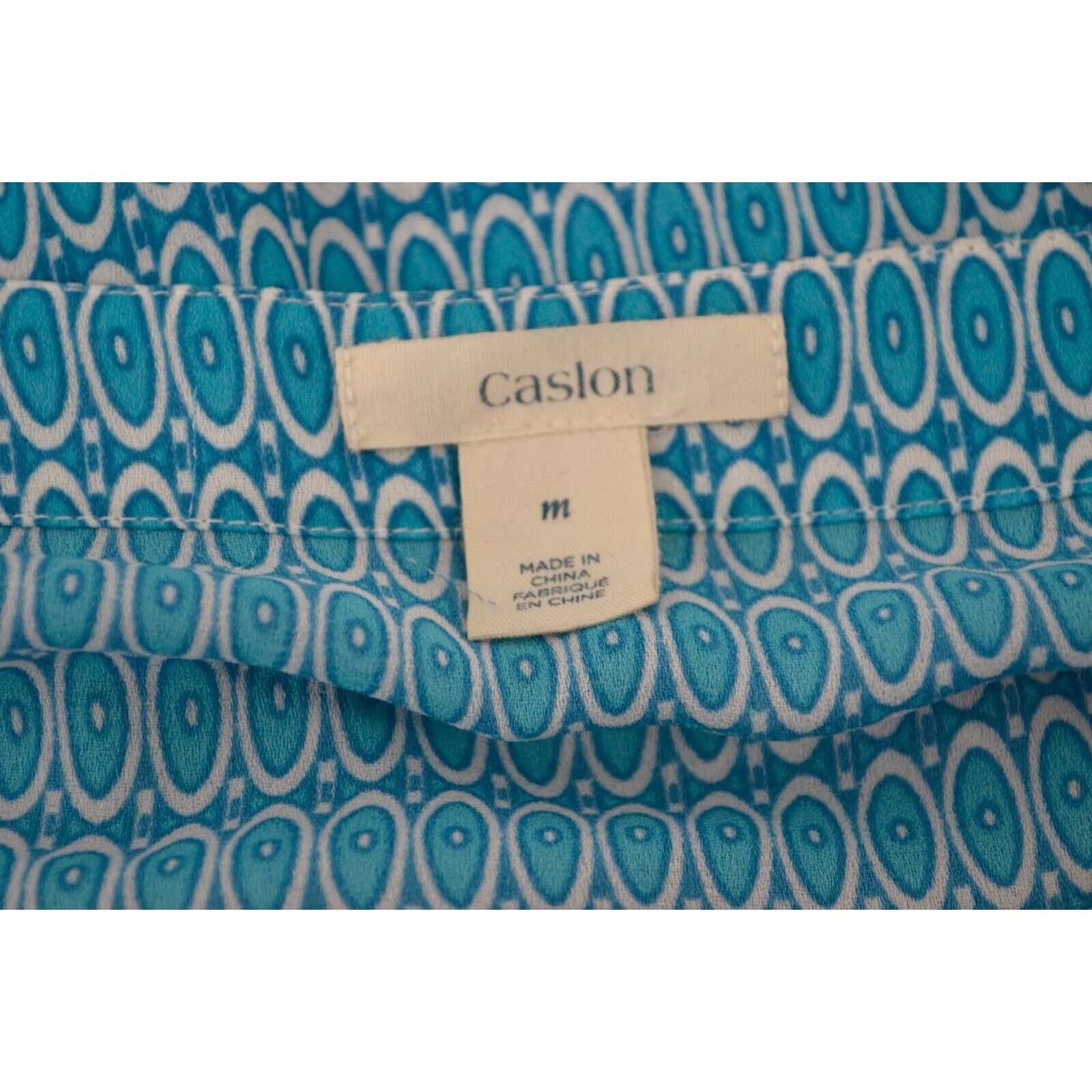 Other Caslon Women's sheer Blouse Size Medium Blue Circles Prints Size M / US 6-8 / IT 42-44 - 7 Thumbnail