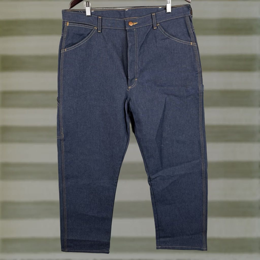 Vintage VINTAGE Big Ben Jeans Mens 38x29 Dark Blue Deadstock NEW Denim Straight Pockets USA Western Work Jeans Men Regular 29 In Inseam Size US 38 / EU 54 - 1 Thumbnail