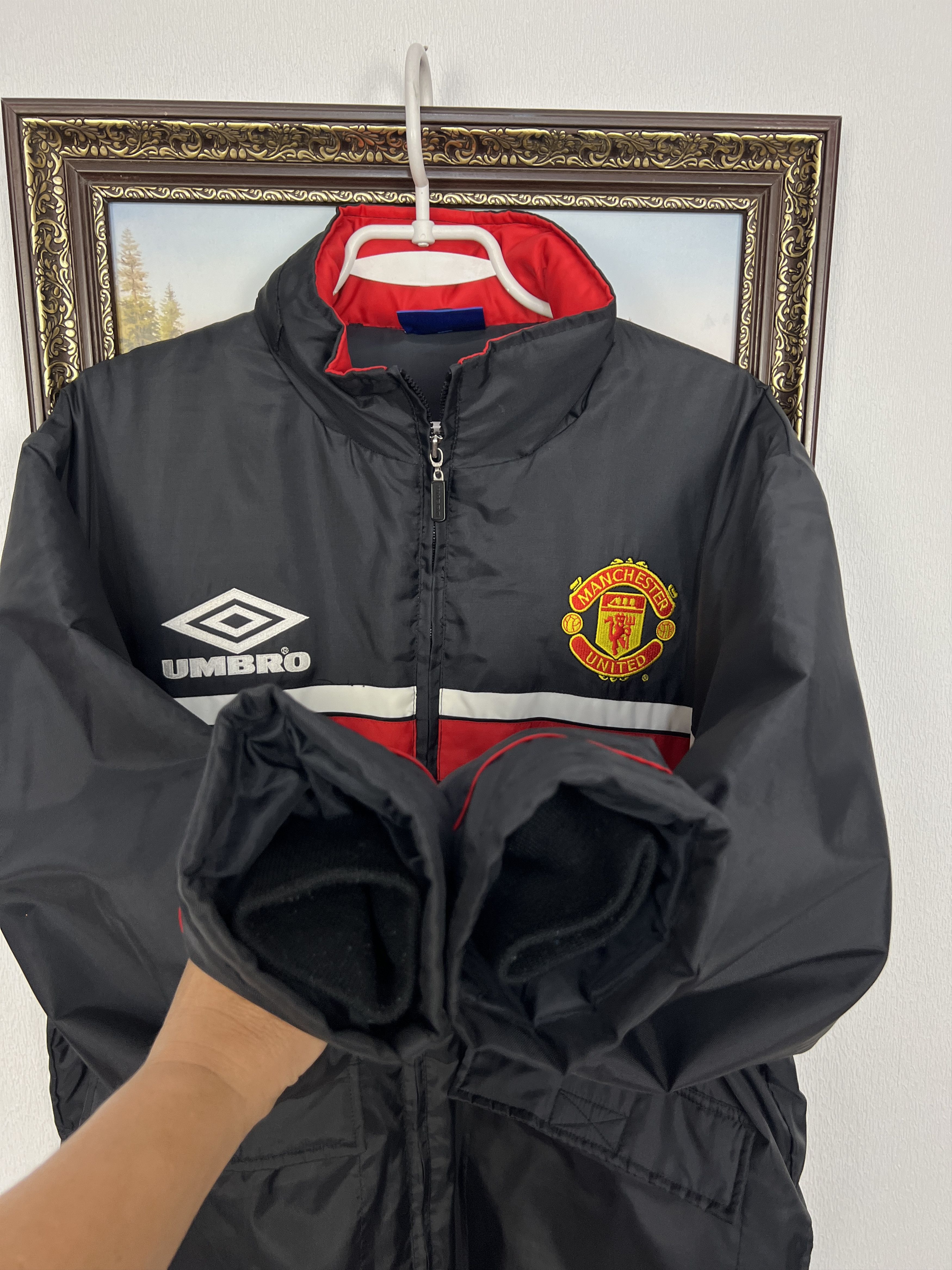 Umbro Vintage 90's Manchester United Football Jacket Soccer Size US S / EU 44-46 / 1 - 9 Thumbnail