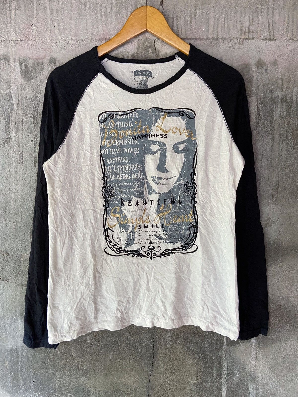 Japanese Brand HAPPINESS BEAUTIFUL SMILE LONG SLEEVE Size US S / EU 44-46 / 1 - 1 Thumbnail