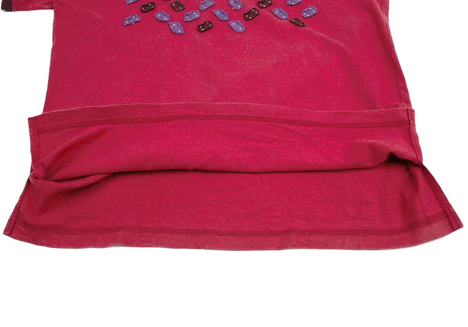Issey Miyake Patch Sewn Ringer T-Shirt in Red Size US M / EU 48-50 / 2 - 8 Thumbnail