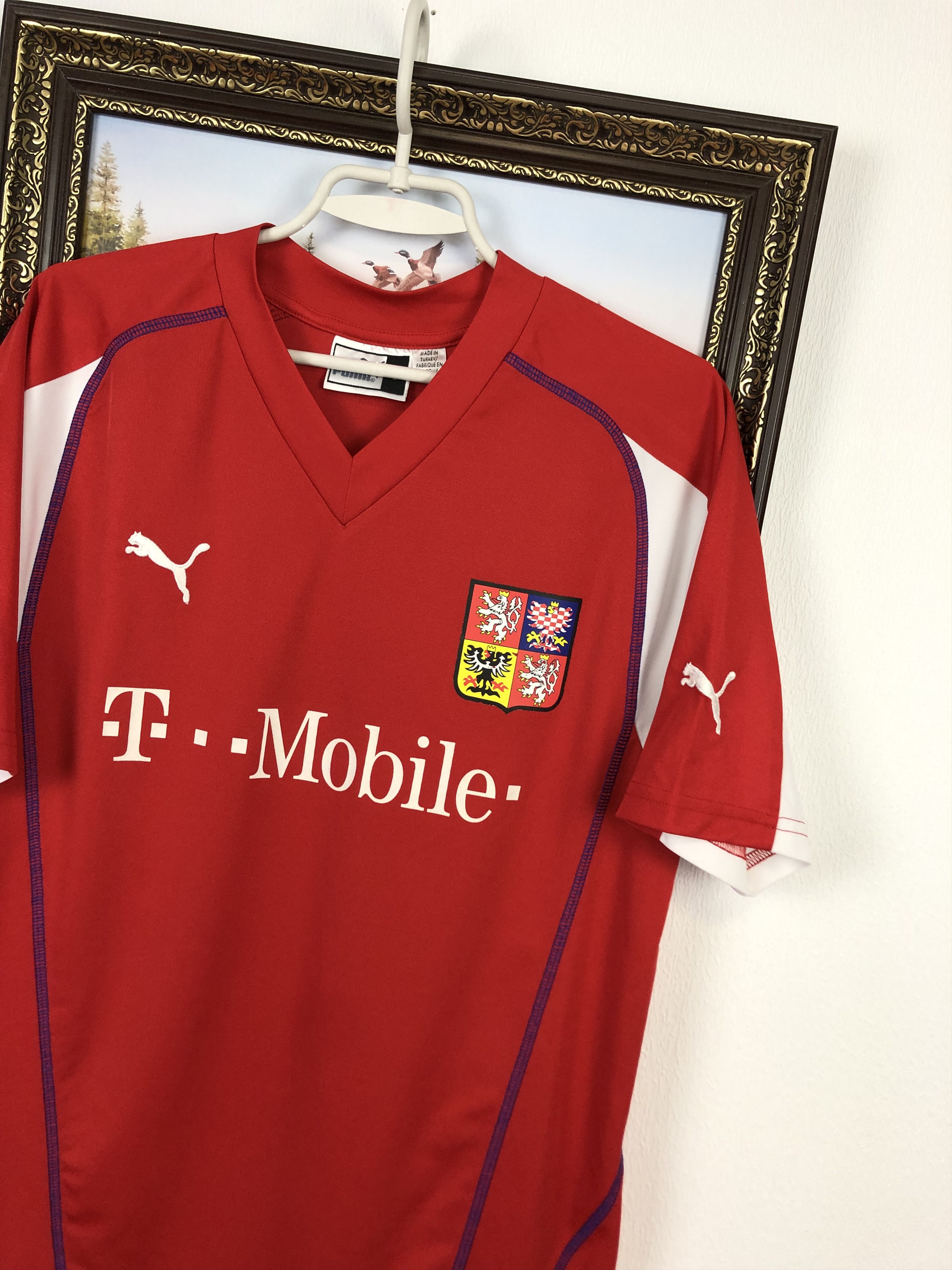 Vintage Czech Republic Home football shirt 2003 Soccer Jersey Size US L / EU 52-54 / 3 - 4 Thumbnail