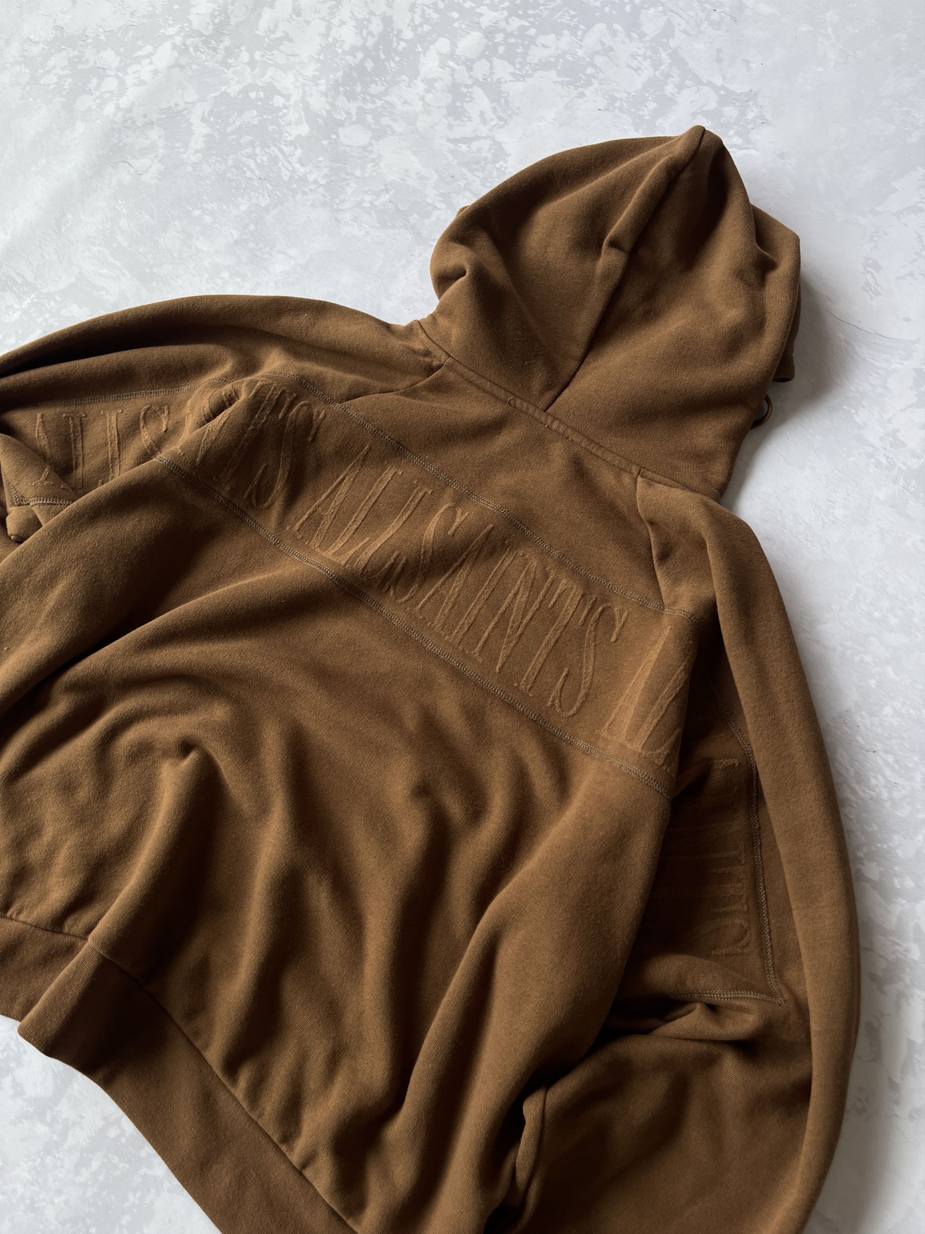 Allsaints × Vintage Vintage Allsaints Big Logo Boxy Fit Hoodie Size L / US 10 / IT 46 - 2 Thumbnail