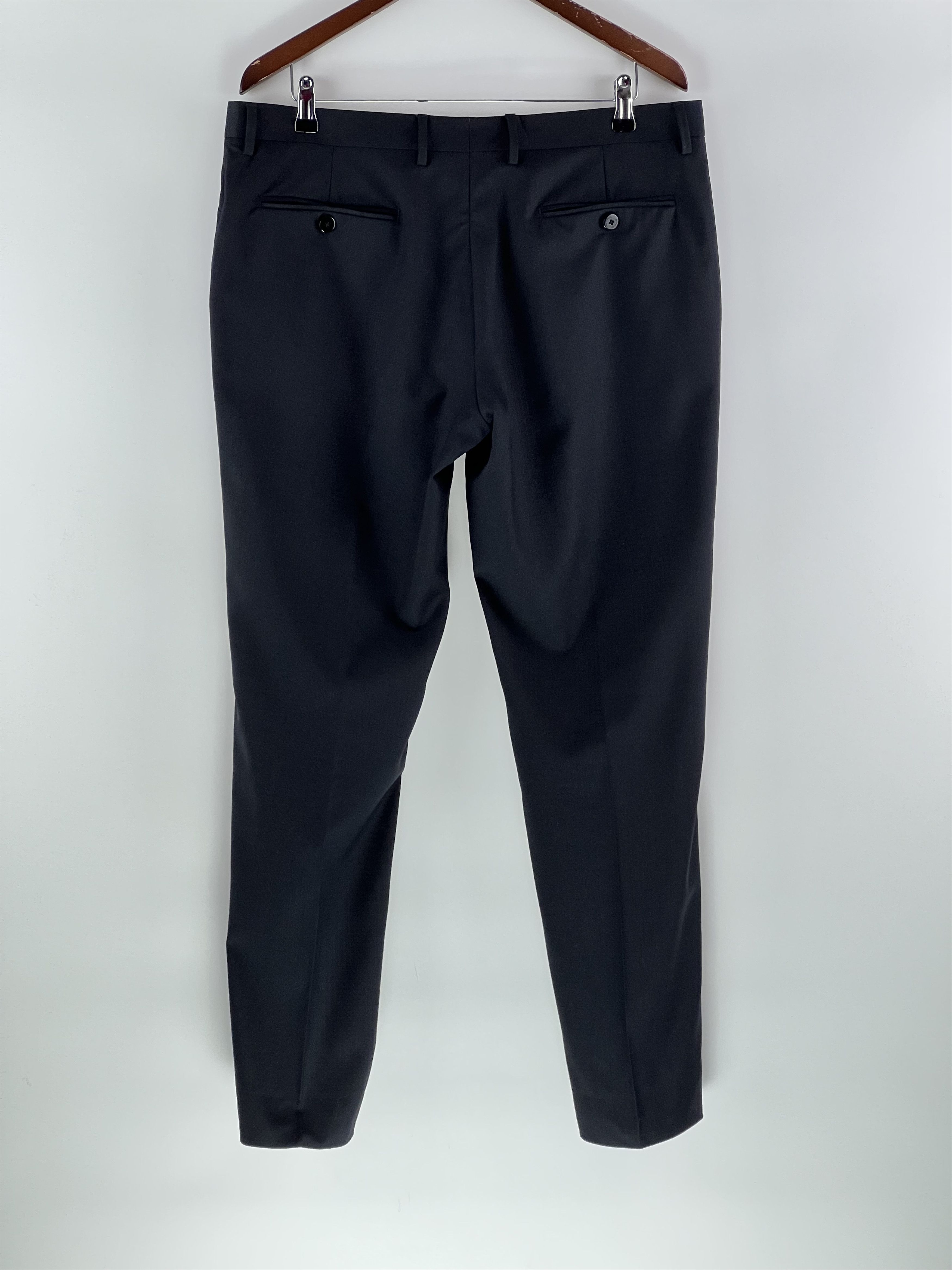 Etro Etro Navy Blue 100% Wool Trousers Size 54 Size 54R - 2 Thumbnail