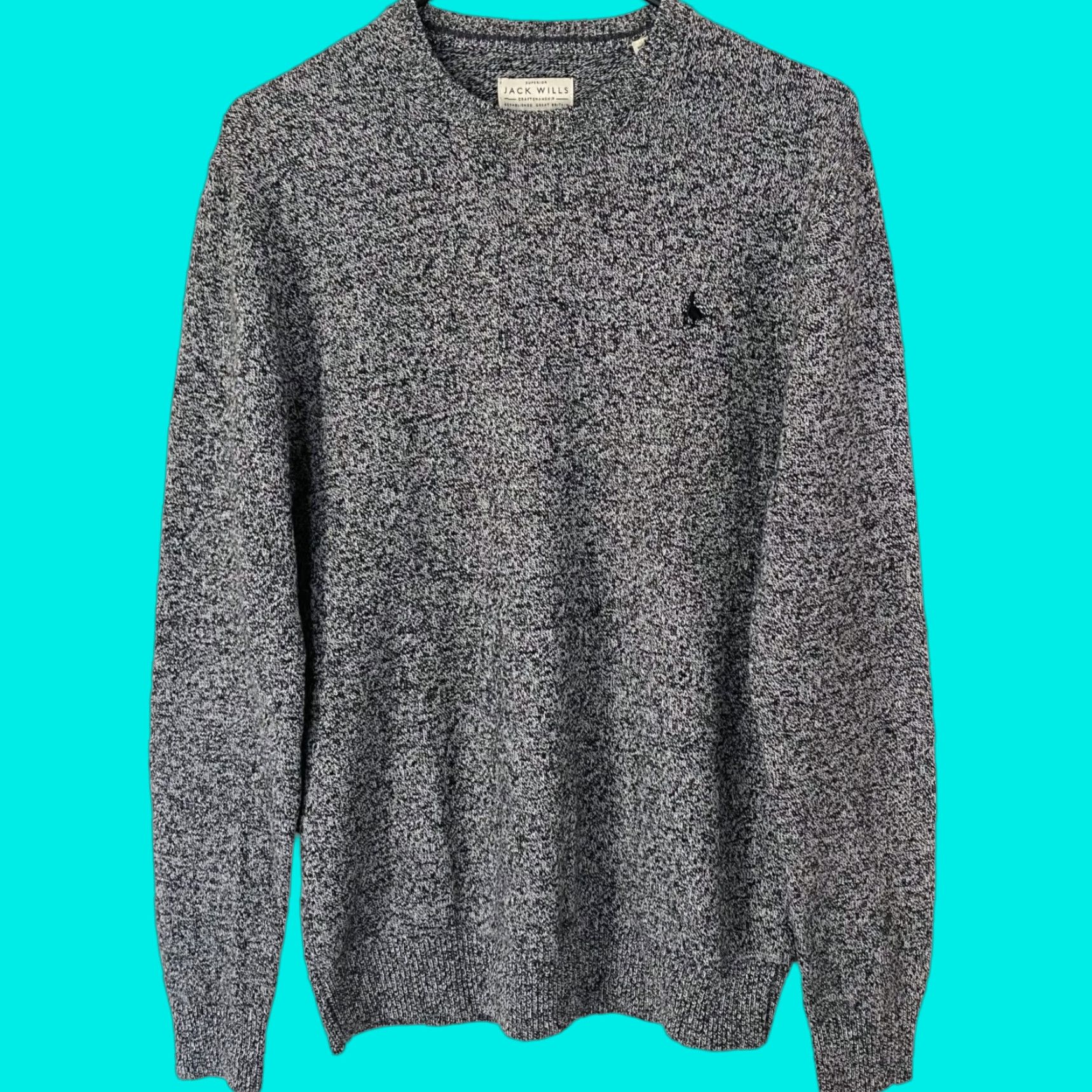 Jack Wills VINTAGE Jack Wills Merino Wool Crewneck Sweater Mens M Gray Marled Knit Pullover Size US M / EU 48-50 / 2 - 1 Thumbnail