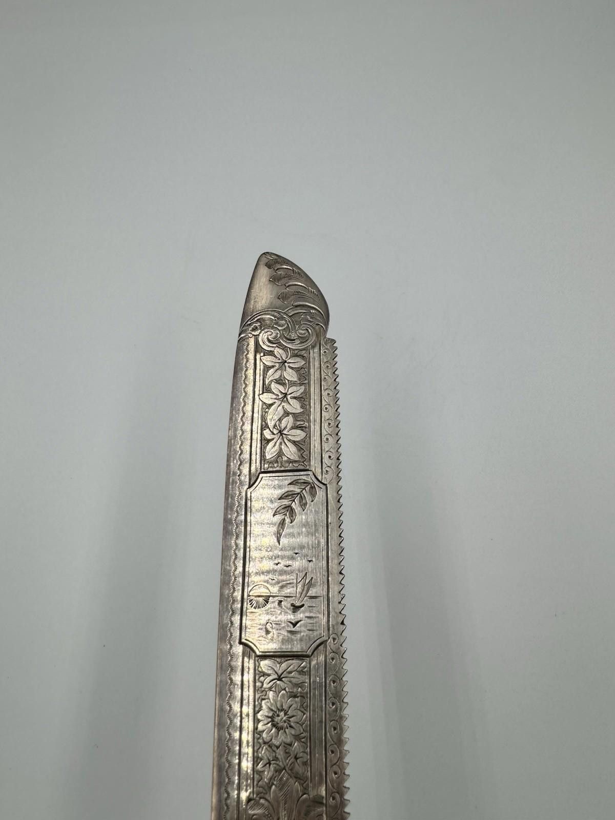 Other Victorian Mother of Pearl Fruit Cake Bread Knife Sterling Si Size ONE SIZE - 4 Thumbnail