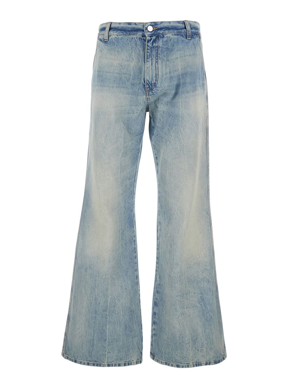 Amiri Light Blue Jeans with Logo Patch on the Back and Faded Effect in Denim for Men Size US 34 / EU 50 - 1 Thumbnail