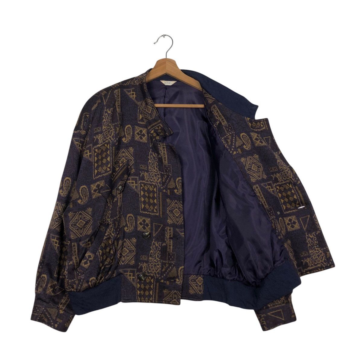 Japanese Brand × Vintage 📌Vintage Bomber Jacket Runic Navajo Design Issey Miyake Size US M / EU 48-50 / 2 - 12 Thumbnail