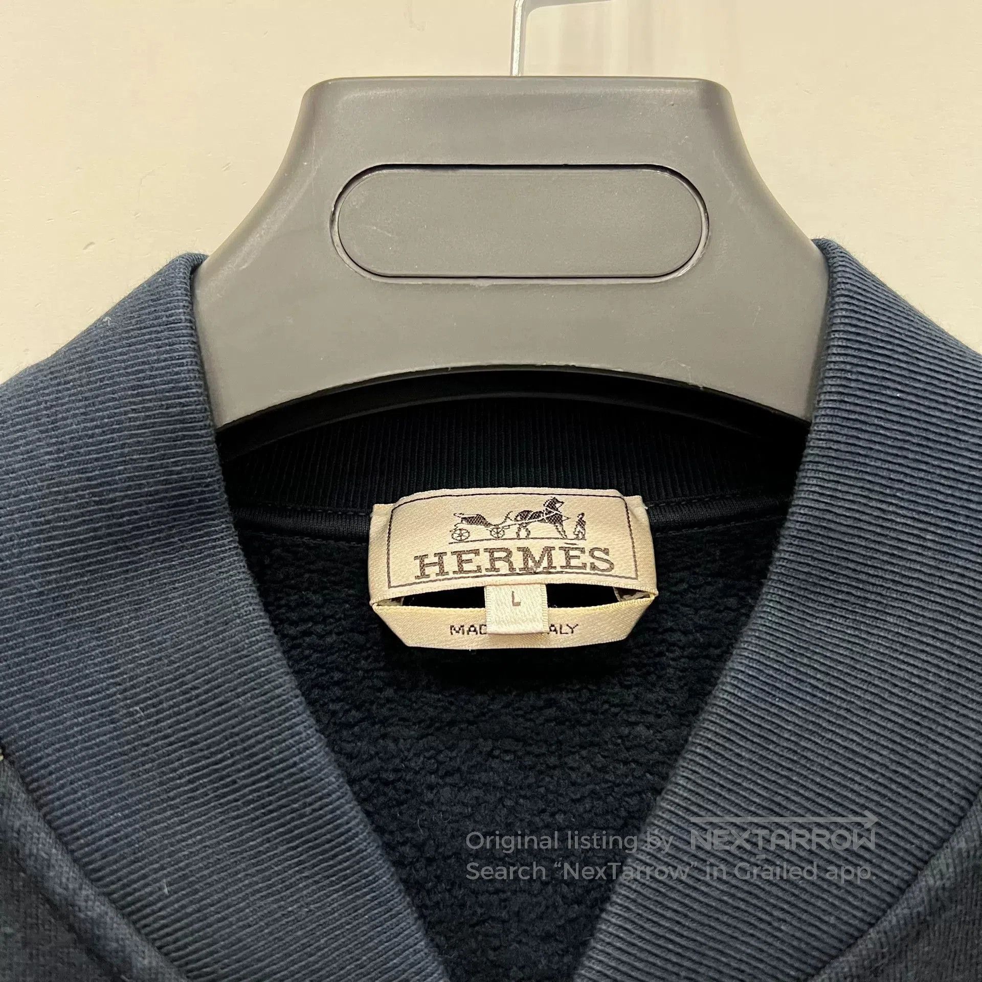 Hermes Hermes Logo Button-Up Jacket in Navy. Size US L / EU 52-54 / 3 - 4 Thumbnail
