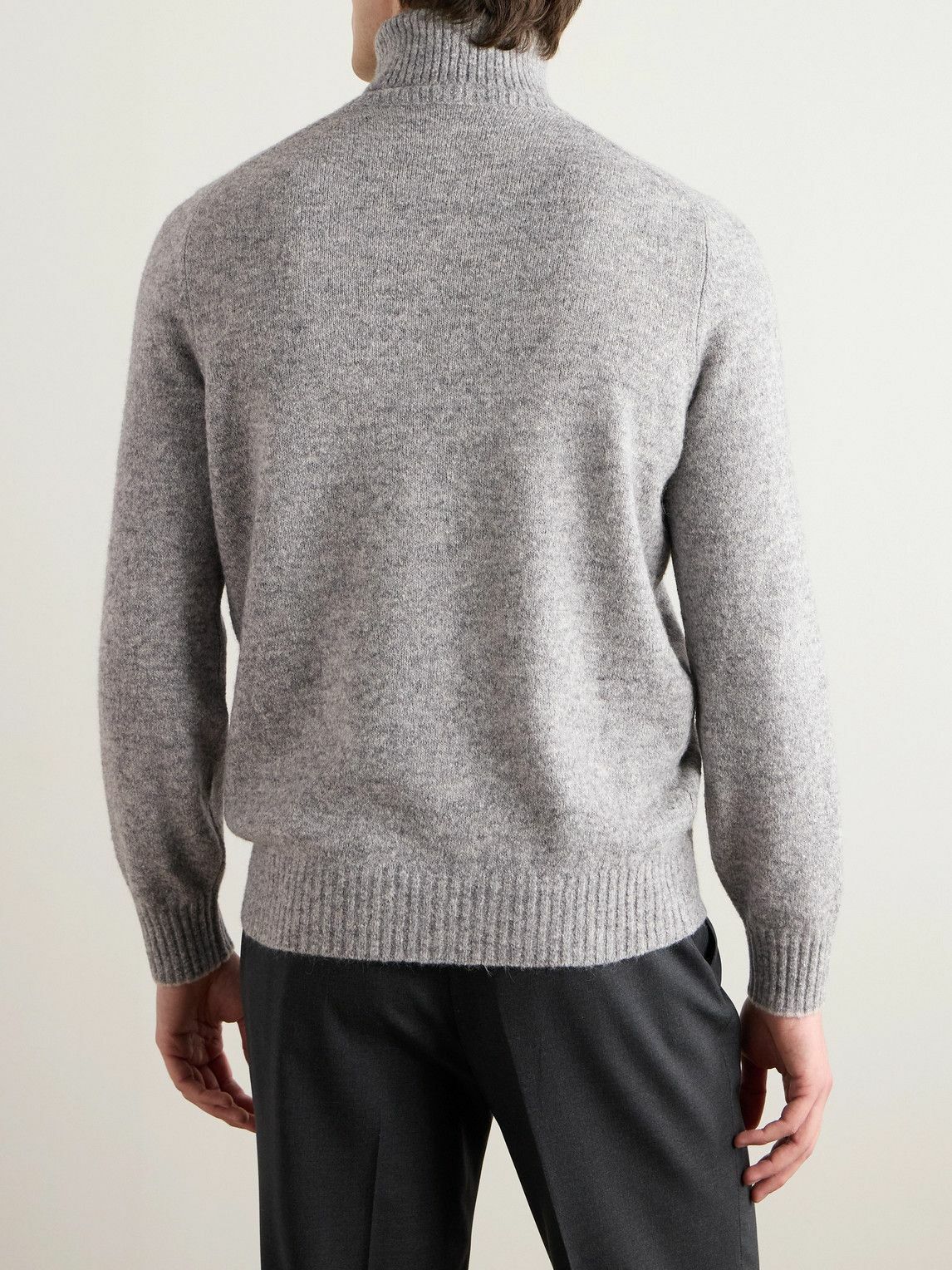 Brunello Cucinelli o1y0526 Turtleneck Sweater in Light Gray Size US M / EU 48-50 / 2 - 4 Thumbnail