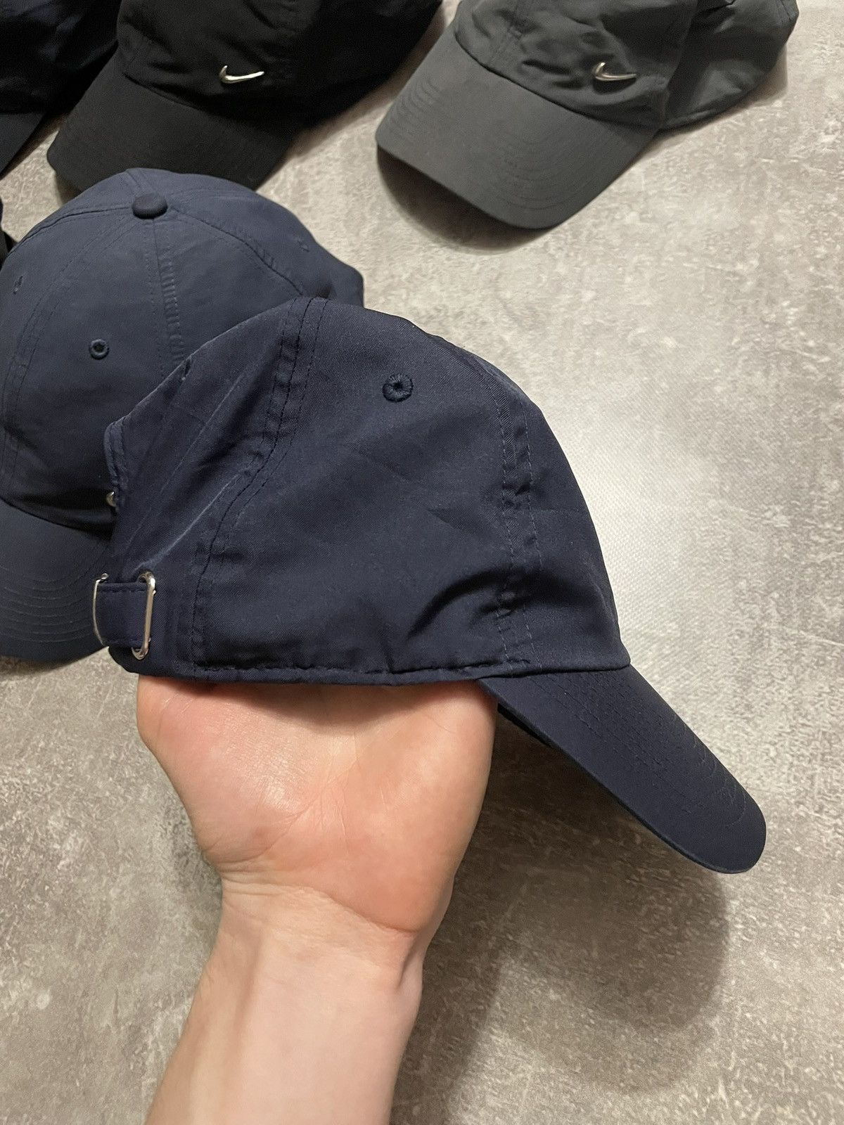 Nike × Vintage x6 Nike Metallic Swoosh Logo Cap Y2K Size ONE SIZE - 9 Thumbnail