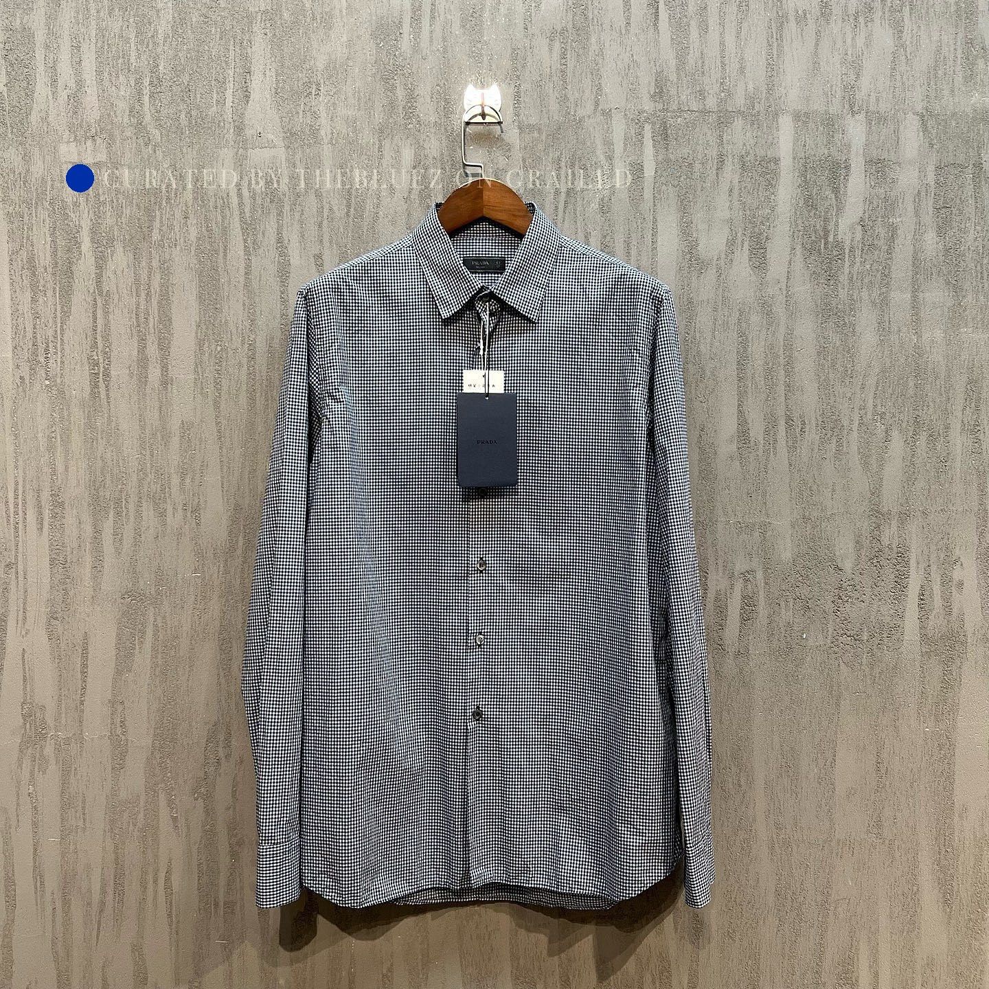 Prada Gingham Check Button Up Shirt in Blue Size US XL / EU 56 / 4 - 1 Thumbnail