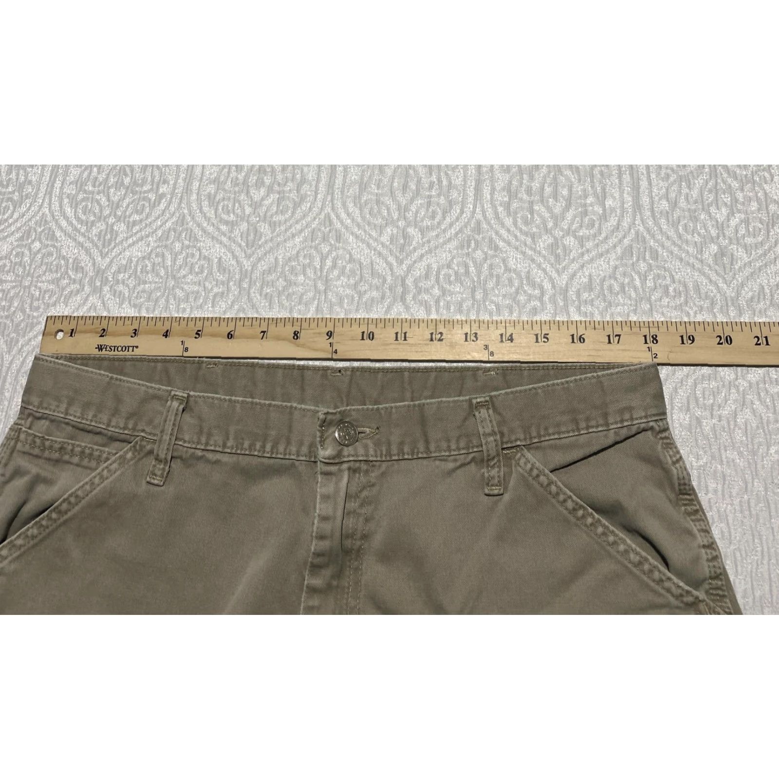Wrangler Wrangler Mens Pants Carpenter Workwear 36x30 Khaki Beige Cotton Canvas Relaxed Fit 940R0BH Mens Size US 36 / EU 52 - 3 Thumbnail