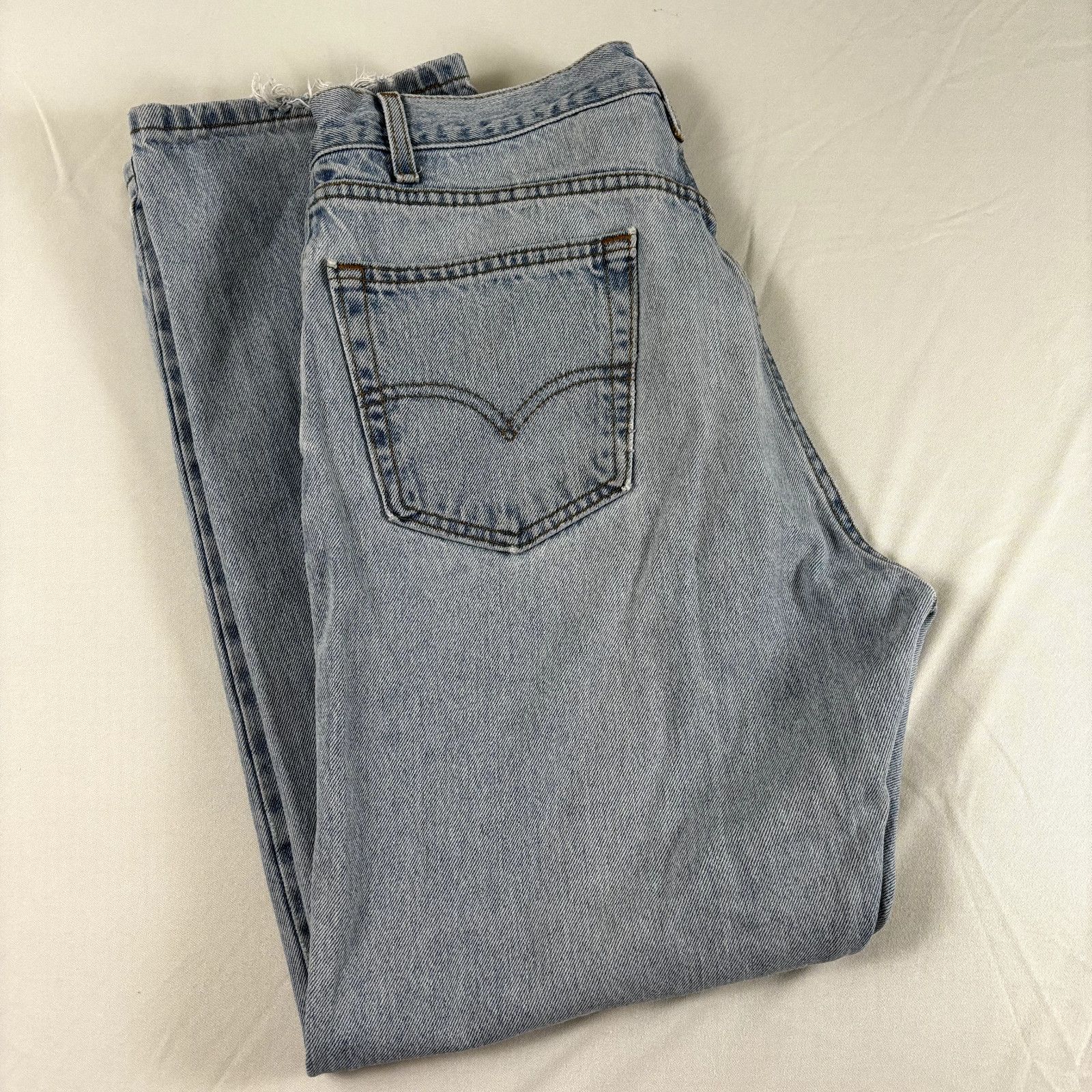 Levi's Levi's 505 Men's Sz 36x30 Blue Regular Fit Straight Leg 100% Size US 36 / EU 52 - 4 Thumbnail