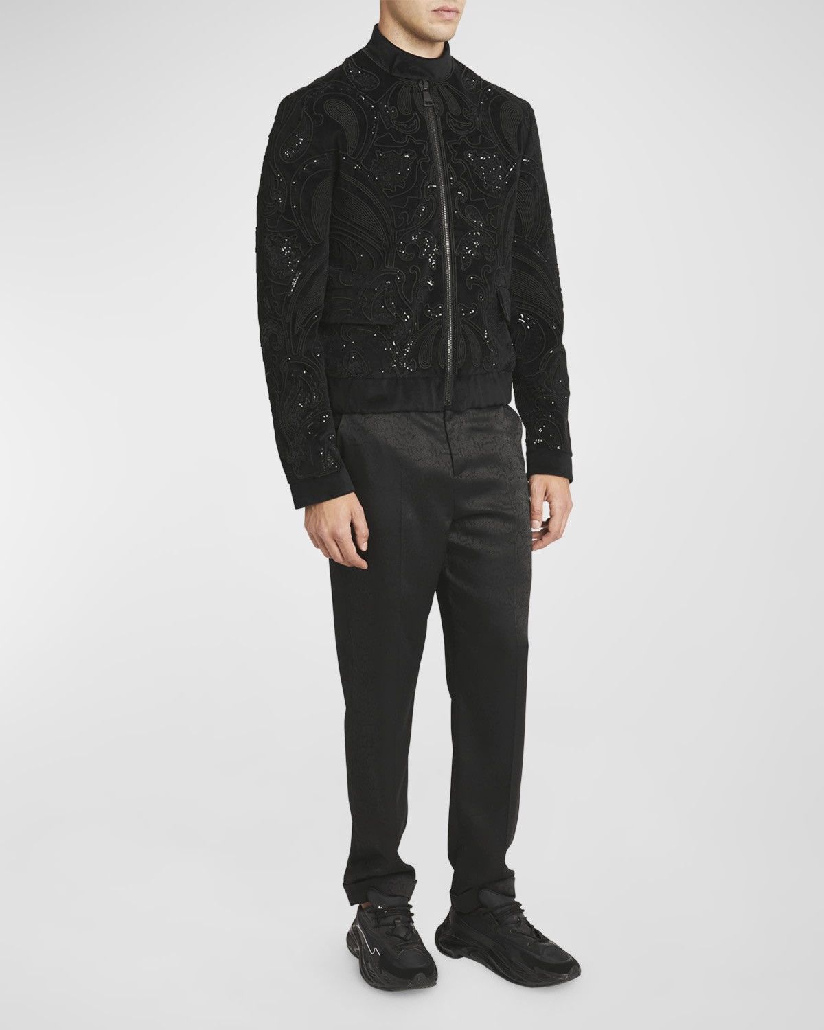 Balmain BALMAIN Baroque Embroidered Bomber Jacket Size US S / EU 44-46 / 1 - 5 Thumbnail