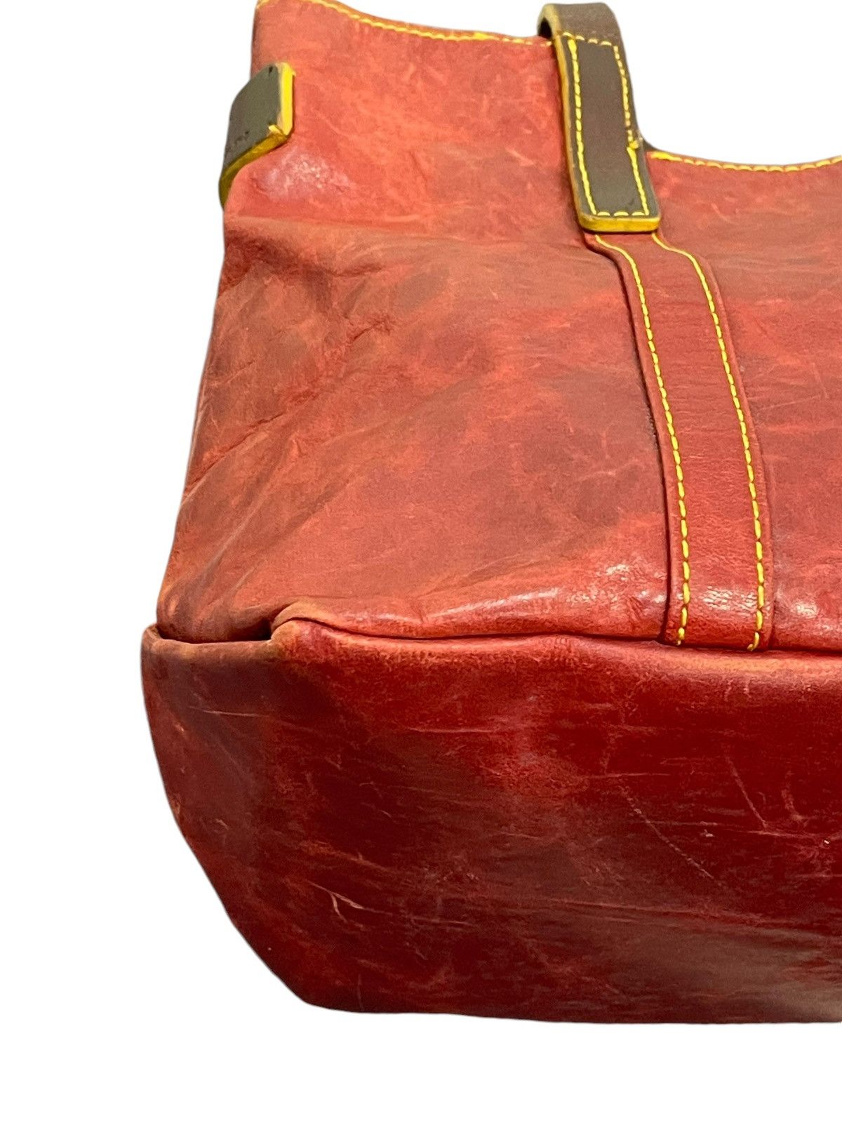 Genuine Leather Full Leather Pelle Borsa Burgundy Tote Bag 1🟩0 Size ONE SIZE - 14 Thumbnail