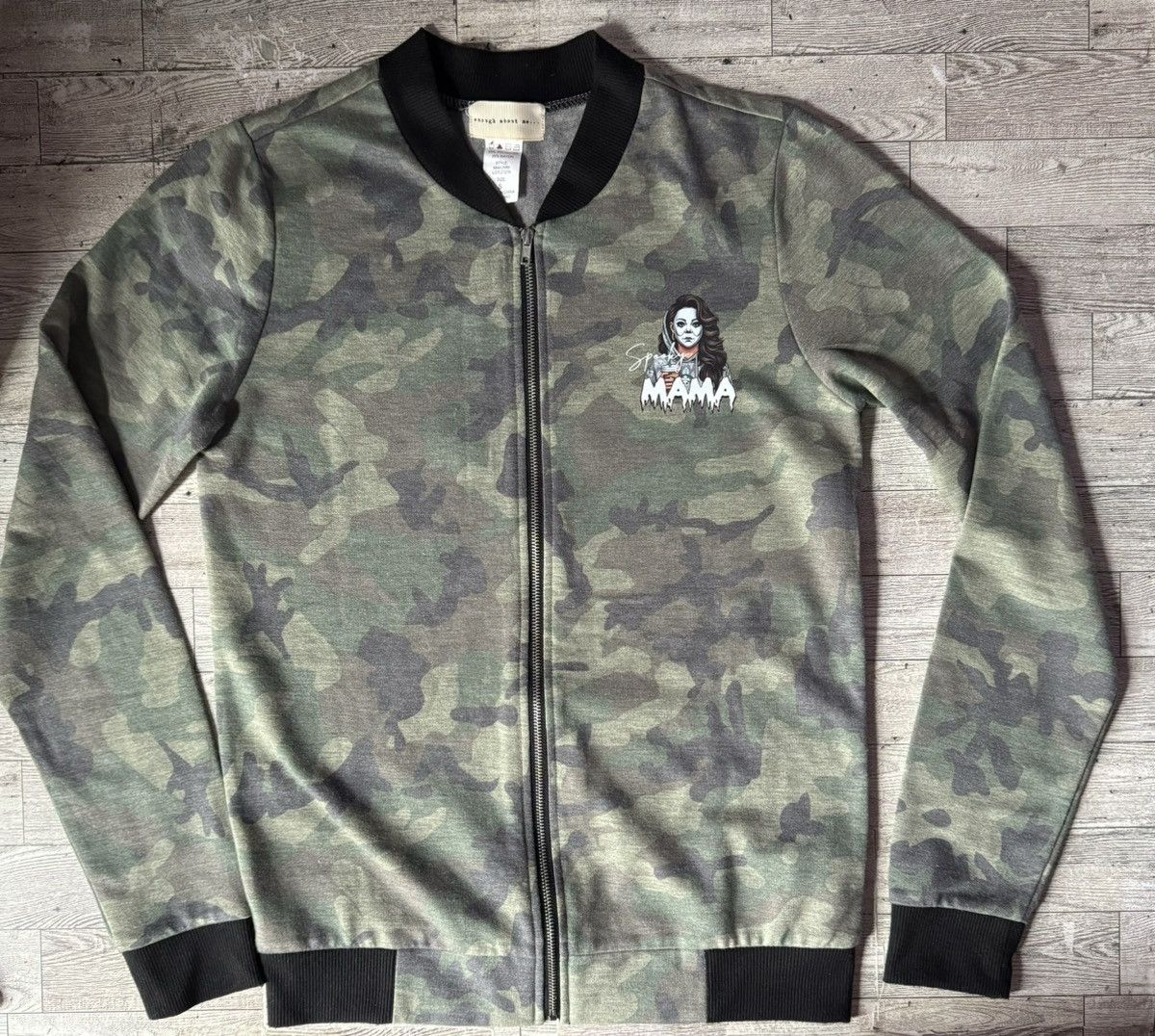 Other Spooky Mama, Coffee & Halloween, Camo Bomber Style Jacket Size S / US 4 / IT 40 - 8 Thumbnail