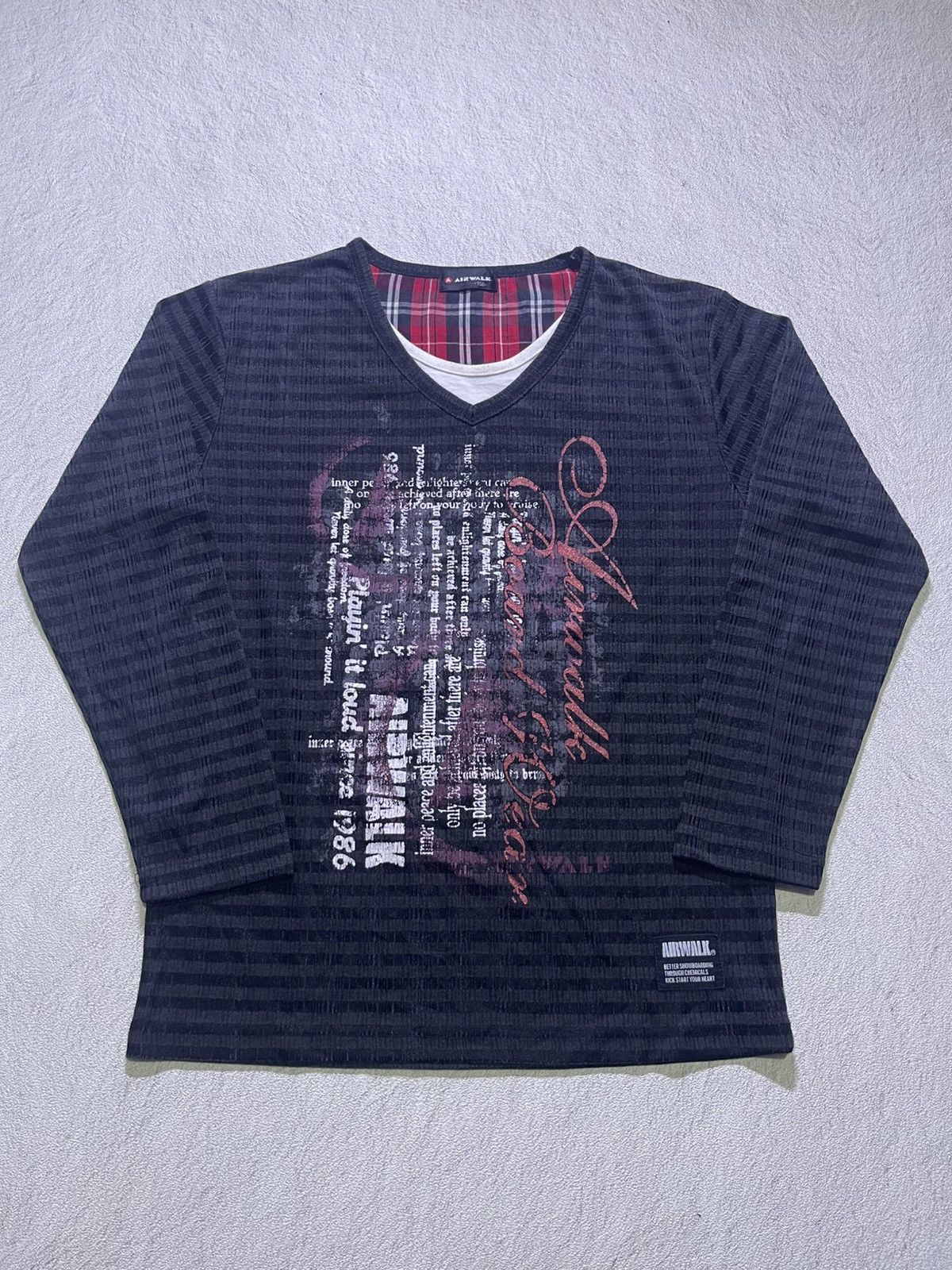 Japanese Brand Y2K AIR WALK long sleeve tshirt Size US M / EU 48-50 / 2 - 1 Thumbnail