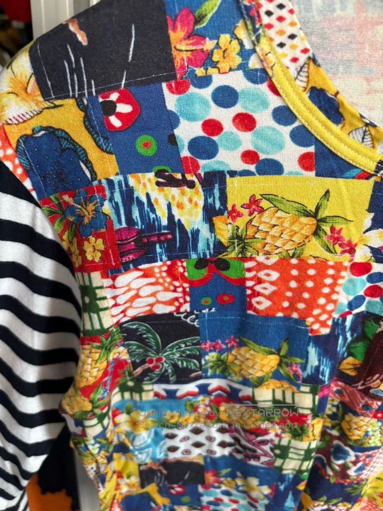 Comme des Garcons Comme Des Garcons Floral Patchwork Long Sleeve T-shirt, Si Size S / US 4 / IT 40 - 5 Thumbnail