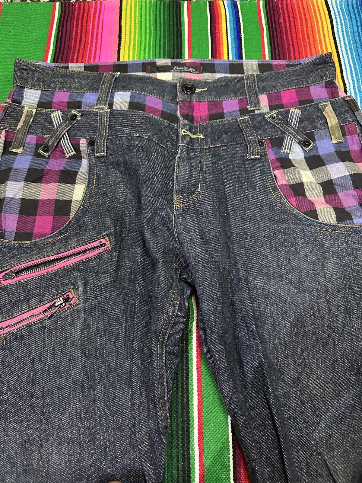 Vintage 💥Double Waist💥 Flare Design Dominated Handcrafted💥 Size US 34 / EU 50 - 8 Thumbnail