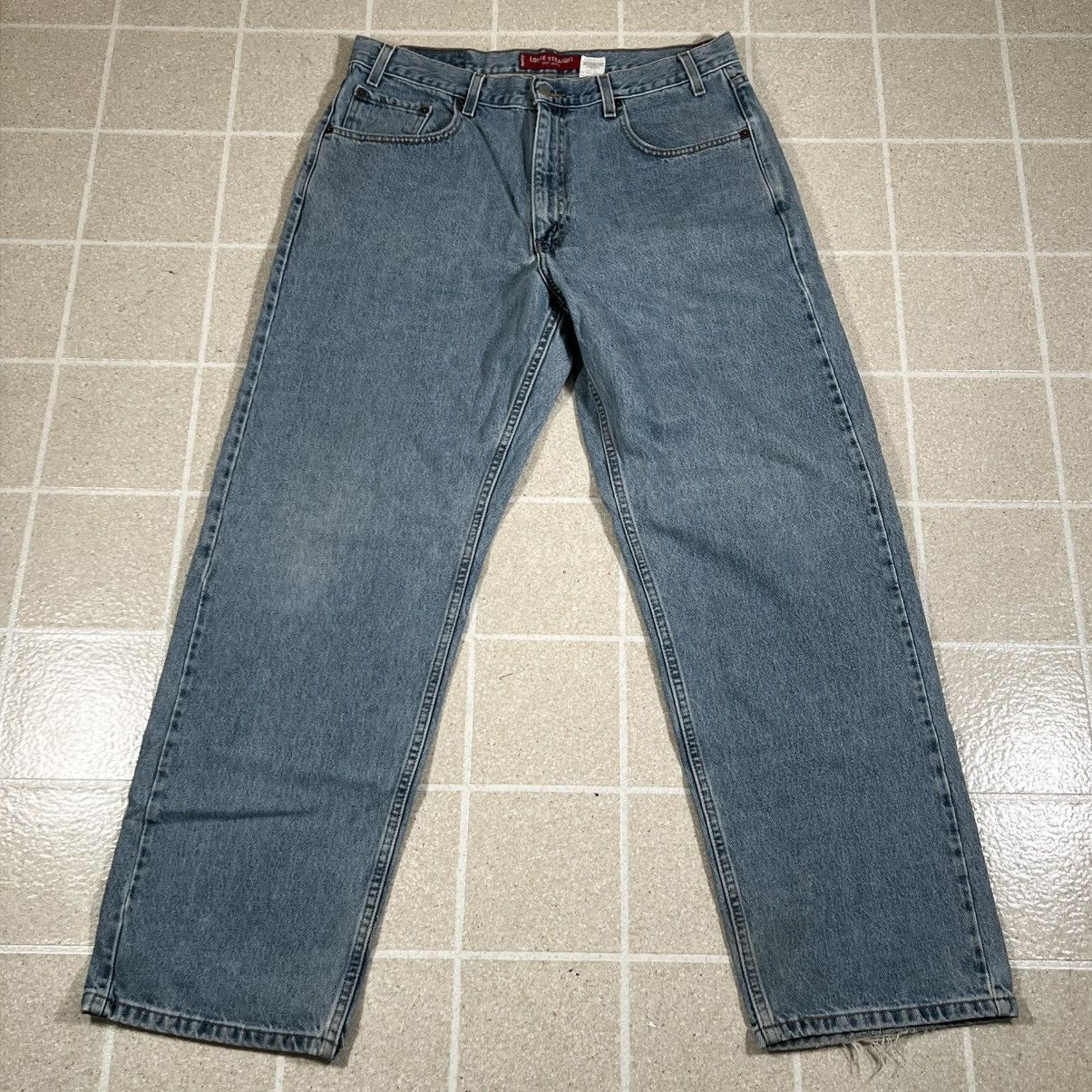 Levi's Vtg Levi's 569 Loose Straight Jeans 34x32 Light Wash Denim Size US 34 / EU 50 - 3 Thumbnail