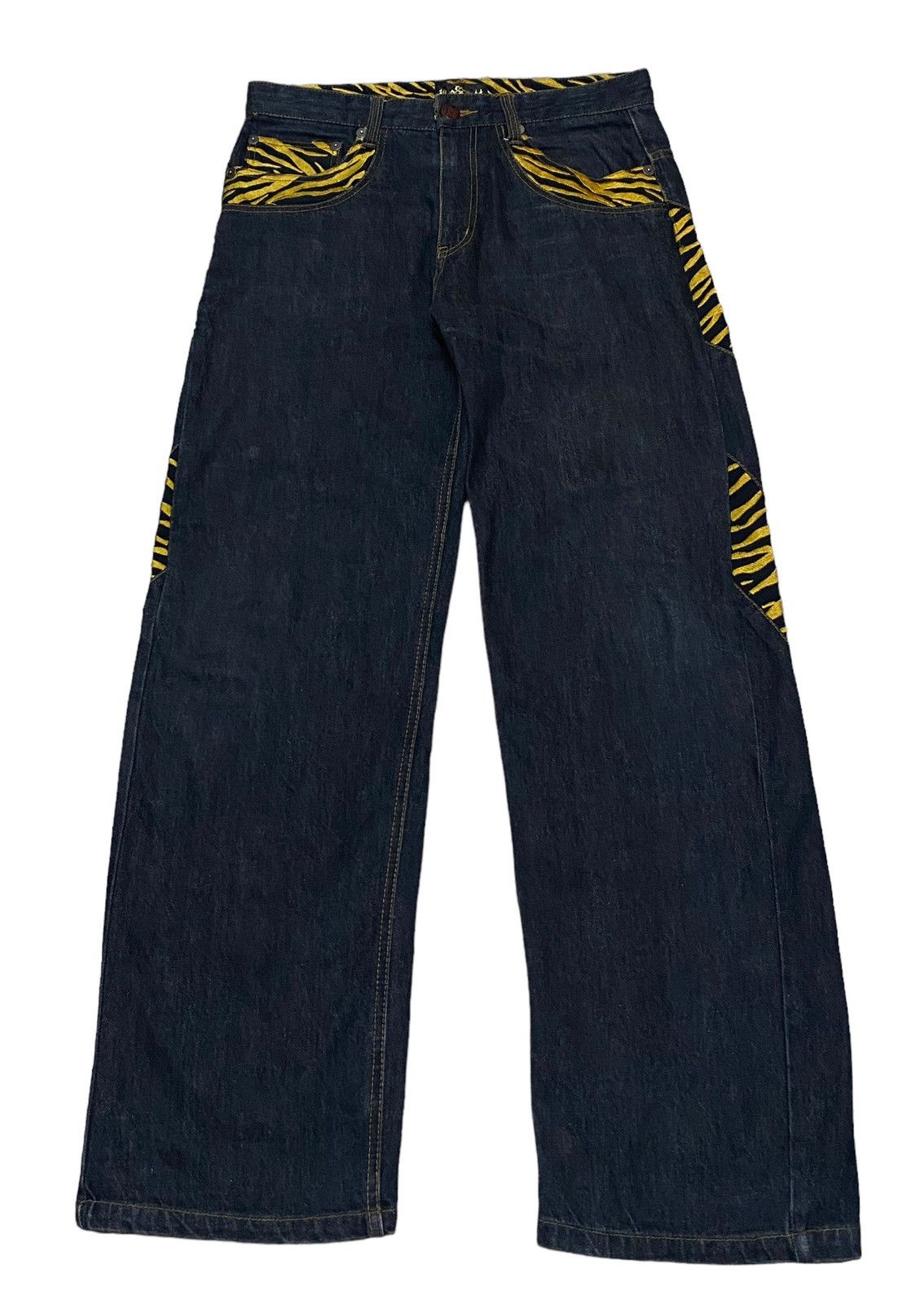 14th Addiction Very Rare Vintage Japanese Brand Sukajan Baggy Jeans 1990s Size US 33 - 2 Thumbnail
