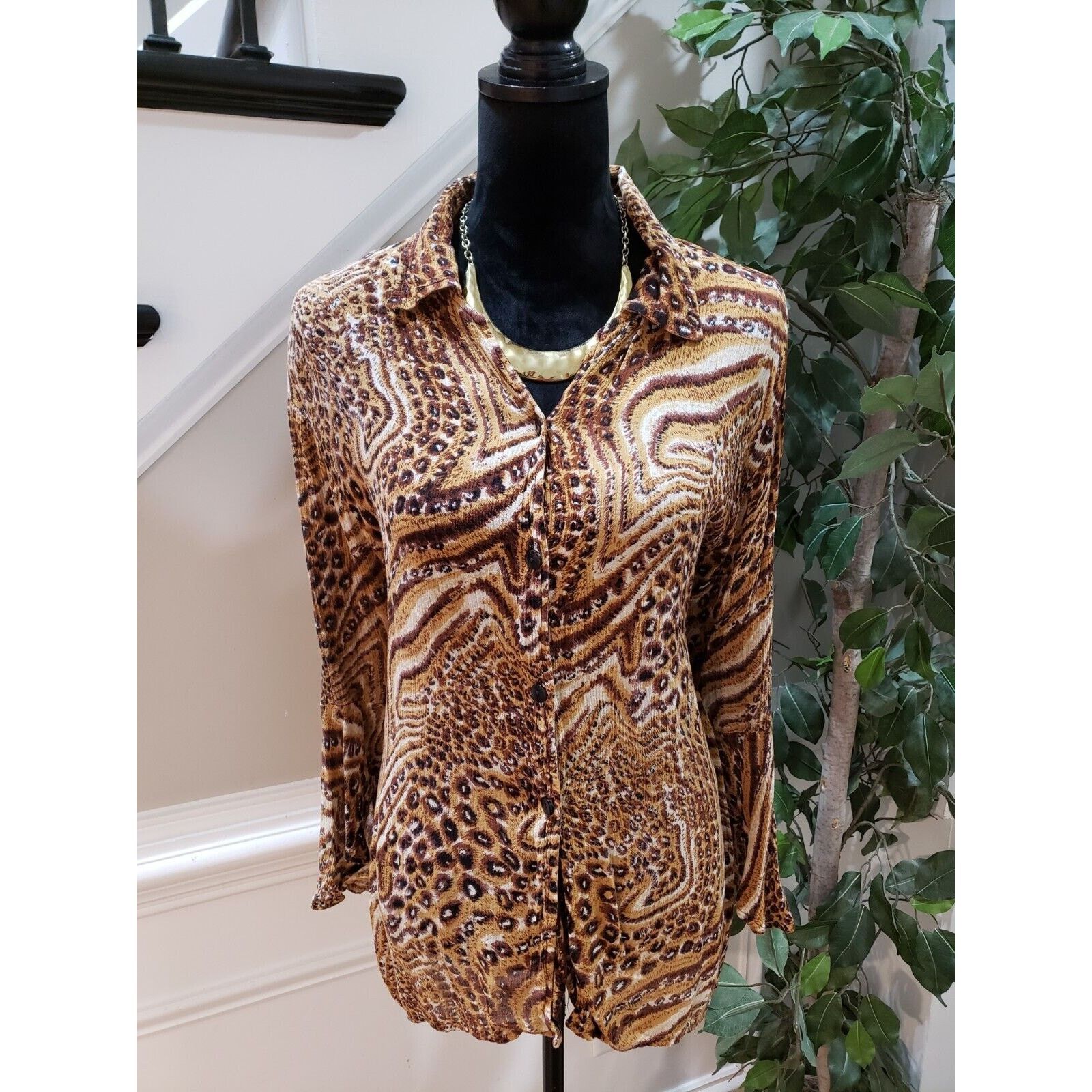 Other MPH Collection Collared Long Sleeve Button Down Shirt 2X Size XXL / US 16-18 / IT 52-54 - 13 Thumbnail