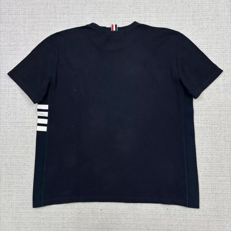 Thom Browne Thom Browne Solid color round-neck four-bar pullover short Size US XXL / EU 58 / 5 - 2 Thumbnail