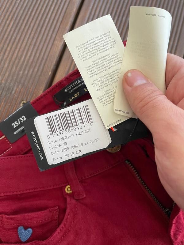 Maison Scotch × Scotch & Soda Scotch&Soda Ralston Teen Jeans Red Skinny Size 25" / US 0 / IT 36 - 8 Thumbnail