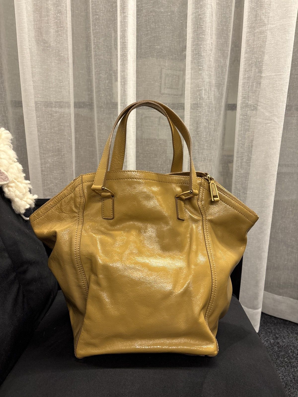 Yves Saint Laurent YSL Downtown Mustard Tote Handbag Size ONE SIZE - 4 Thumbnail