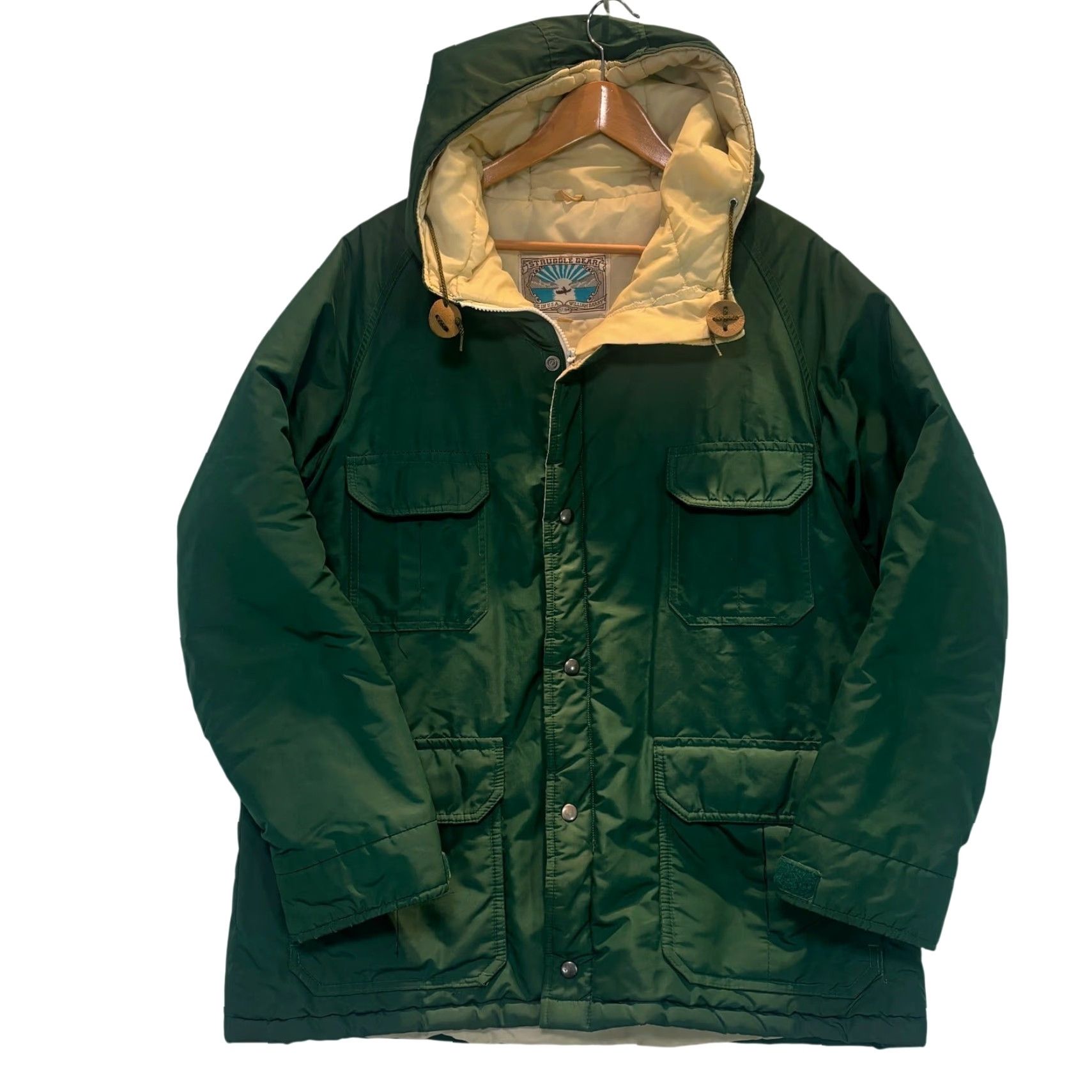 Vintage VINTAGE William Barry Parka Jacket Men L Green Hooded Zip Mid-Length Solid Pattern Size US L / EU 52-54 / 3 - 2 Thumbnail